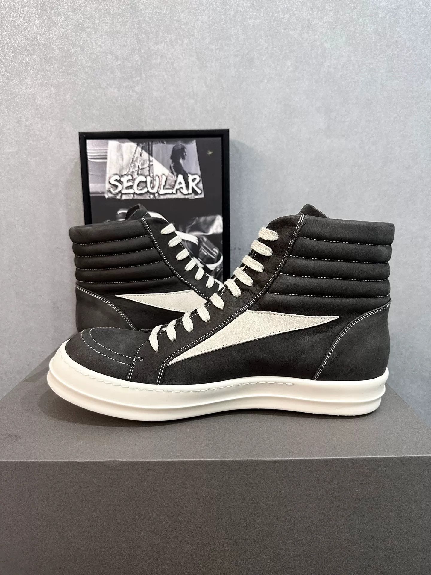Rick Owens Rick Owens 24FW High-Top Leather Sneakers Size US 9 / EU 42 - 5 Thumbnail