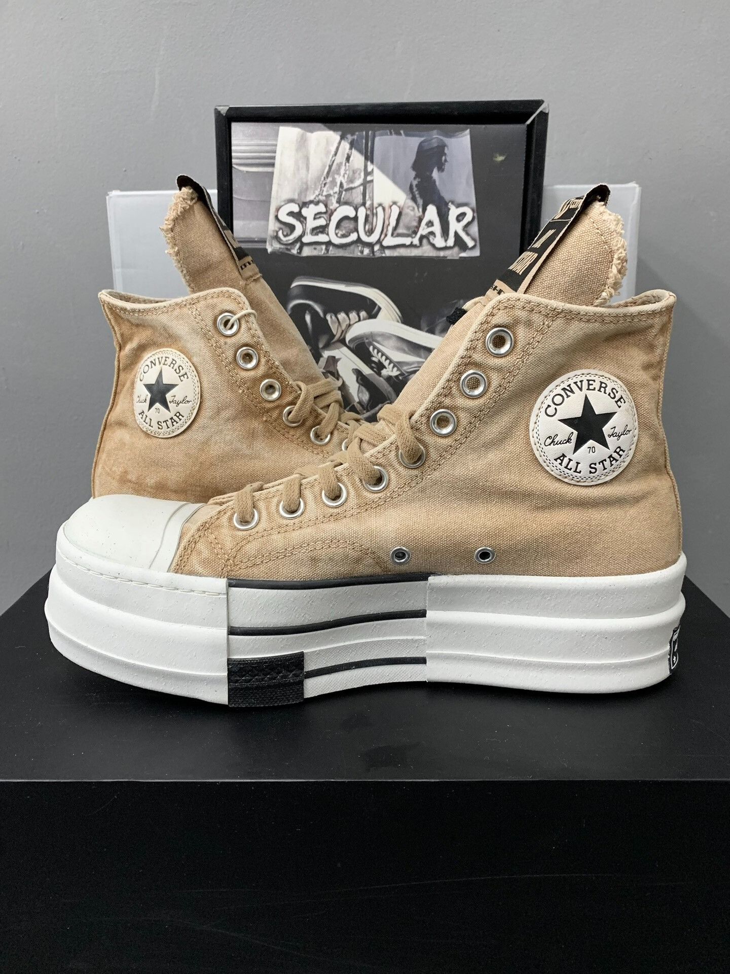 Rick Owens Drkshdw Rick Owens Converse High-Top Platform Sneakers Size US 7 / EU 40 - 6 Thumbnail