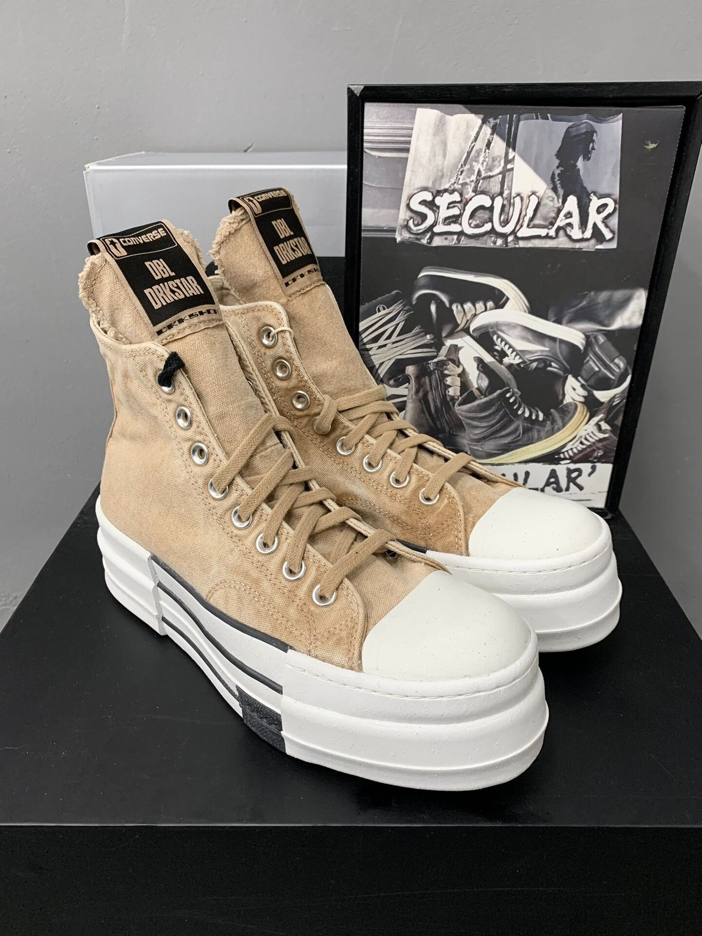Rick Owens Drkshdw Rick Owens Converse High-Top Platform Sneakers Size US 7 / EU 40 - 2 Thumbnail