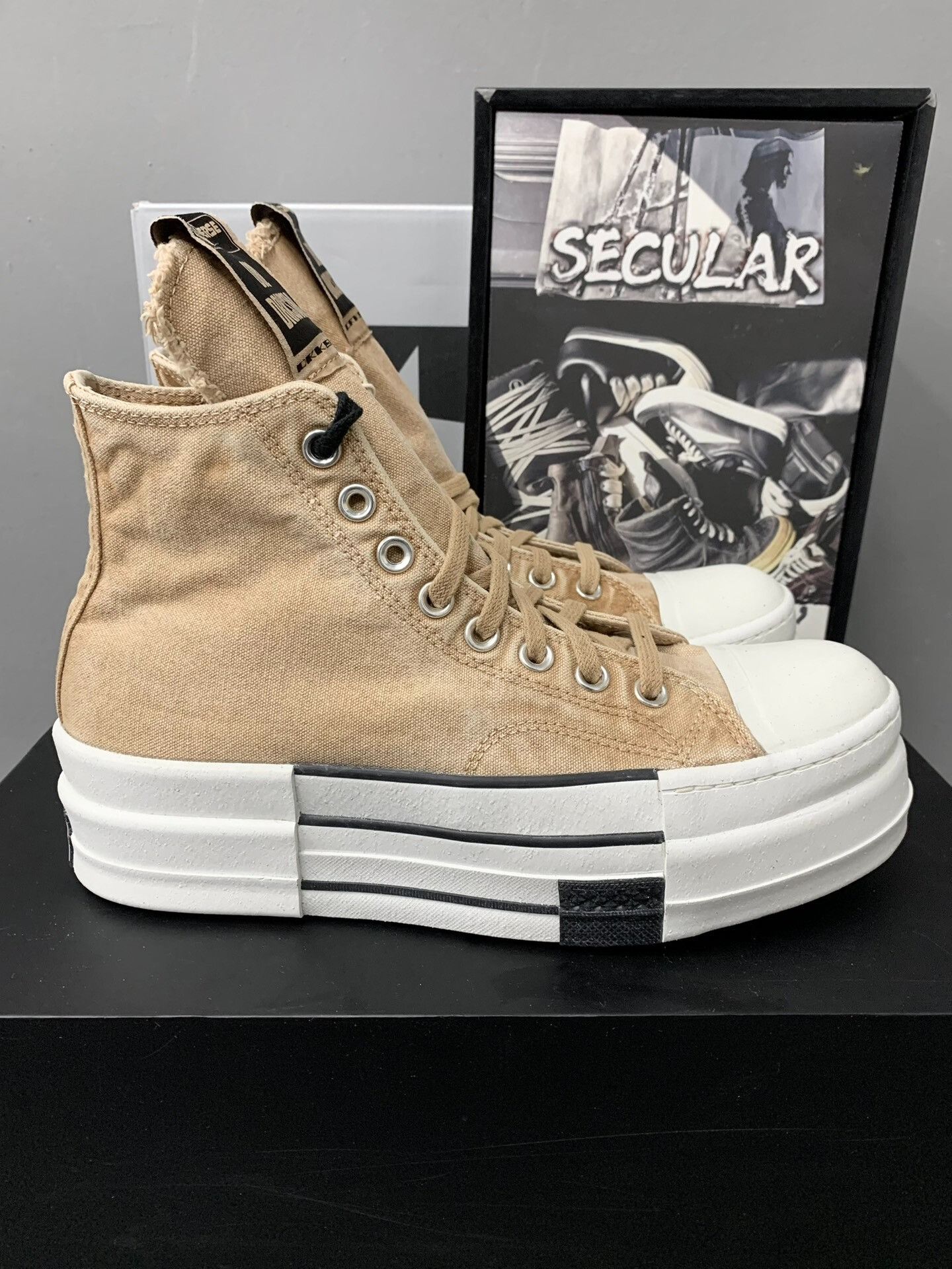 Rick Owens Drkshdw Rick Owens Converse High-Top Platform Sneakers Size US 7 / EU 40 - 3 Thumbnail
