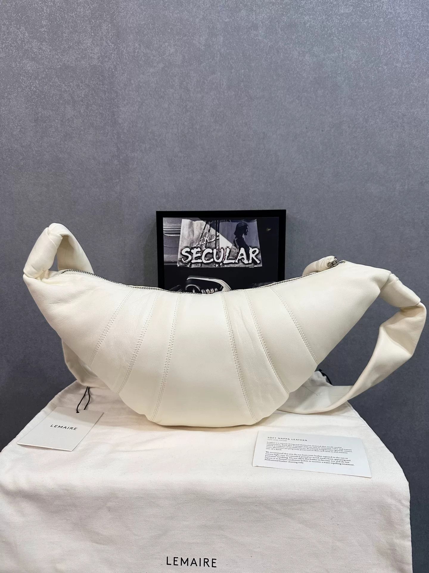 Lemaire Lemaire Medium White Croissant Bag Size ONE SIZE - 2 Thumbnail