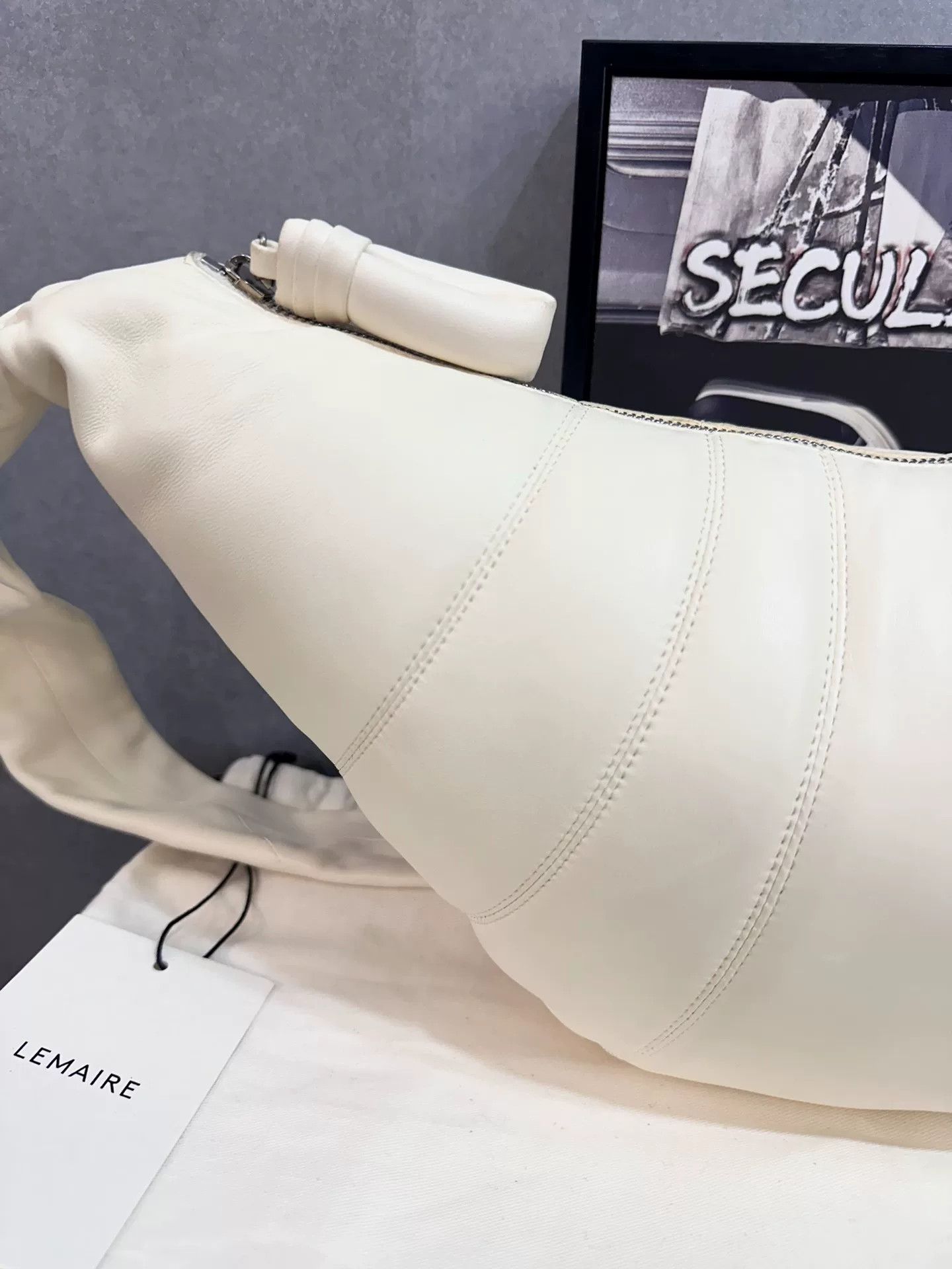 Lemaire Lemaire Medium White Croissant Bag Size ONE SIZE - 4 Thumbnail