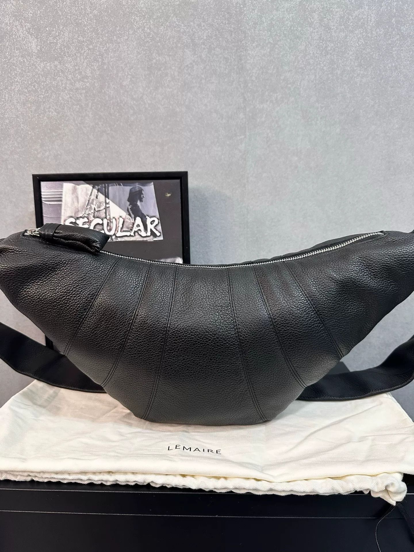 Lemaire Lemaire Black Croissant Bag Size ONE SIZE - 4 Thumbnail