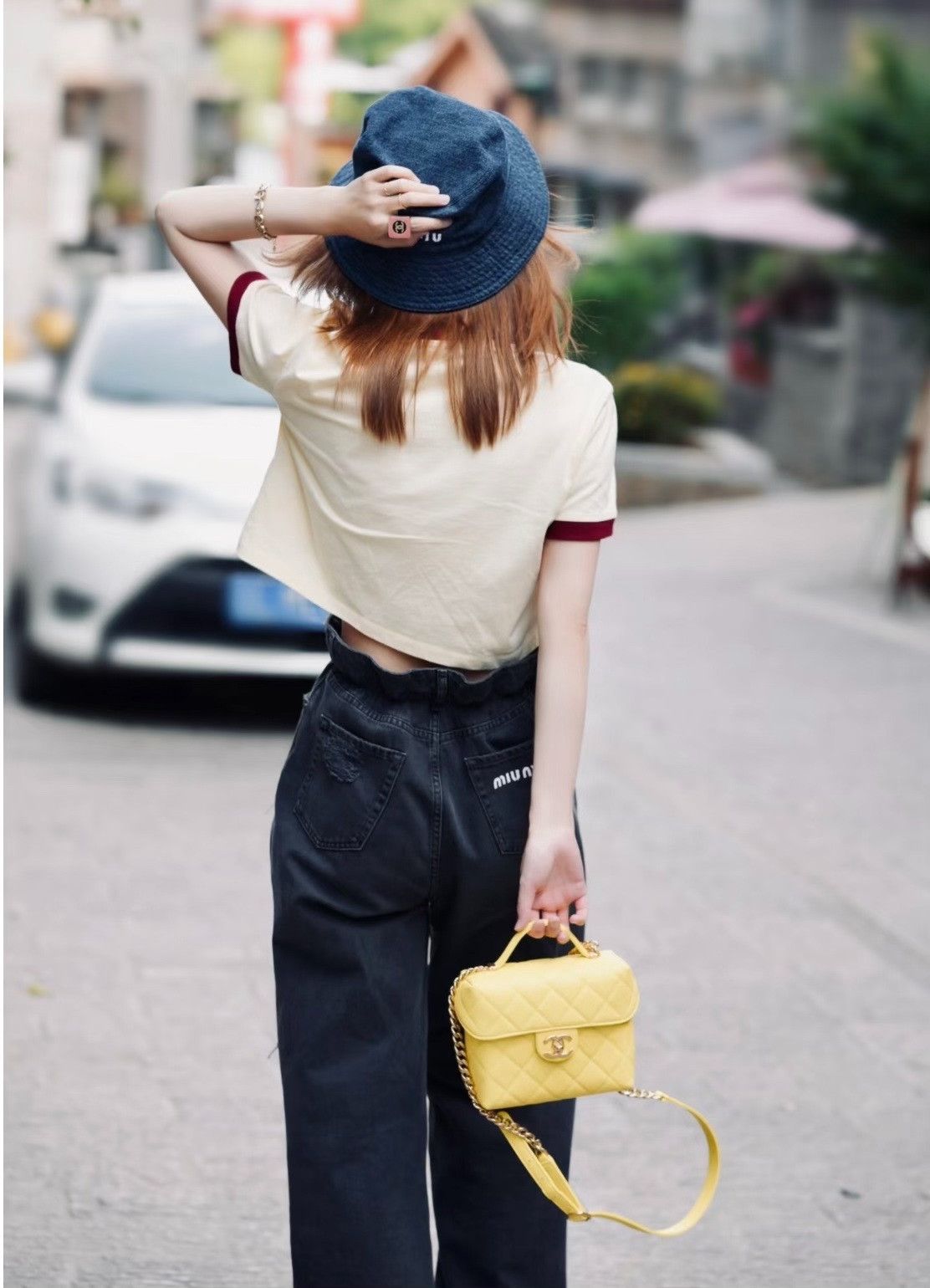 Miu Miu Miu Miu Slogan Logo Budding Jeans Size 24" / US 00 / IT 34 - 7 Thumbnail