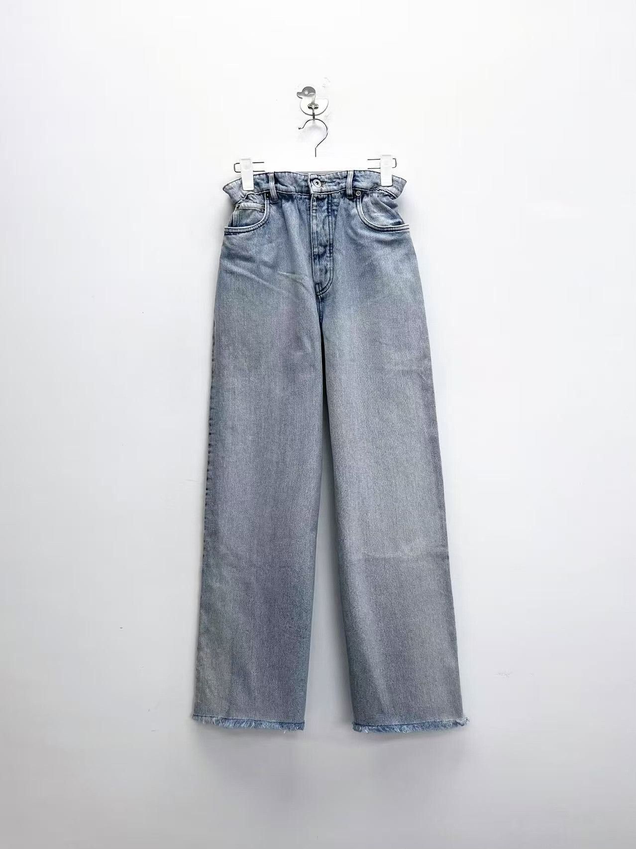 Miu Miu Miu Miu Slogan Logo Budding Jeans Size 24" / US 00 / IT 34 - 2 Thumbnail