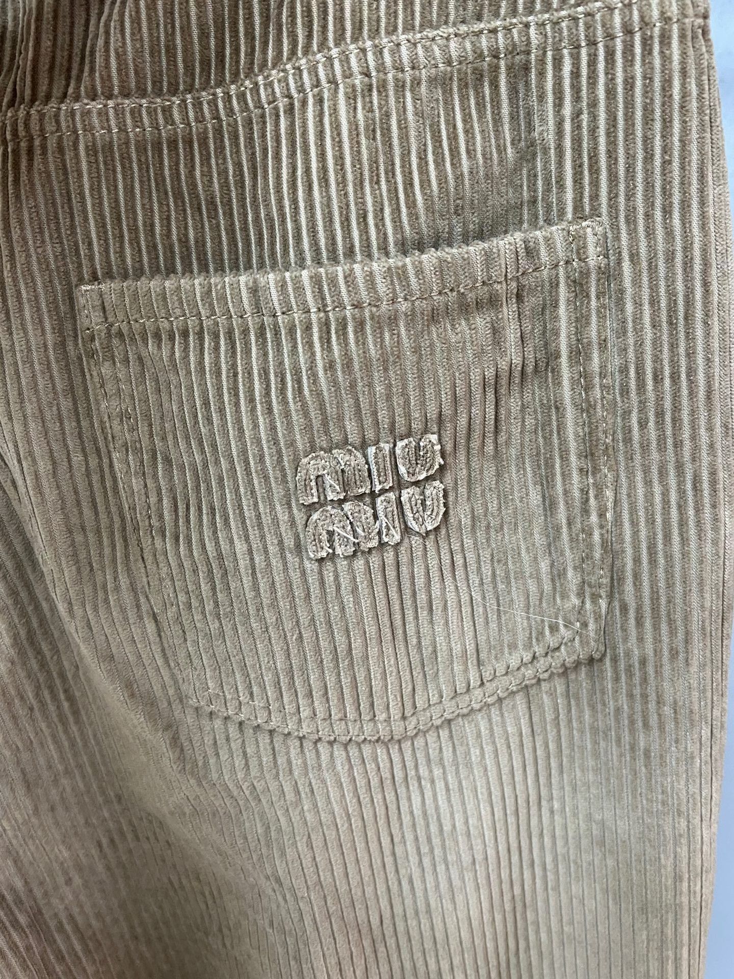 Miu Miu Miu Miu Corduroy Embossed Logo Straight Pants Size 42" / US 20 - 3 Thumbnail