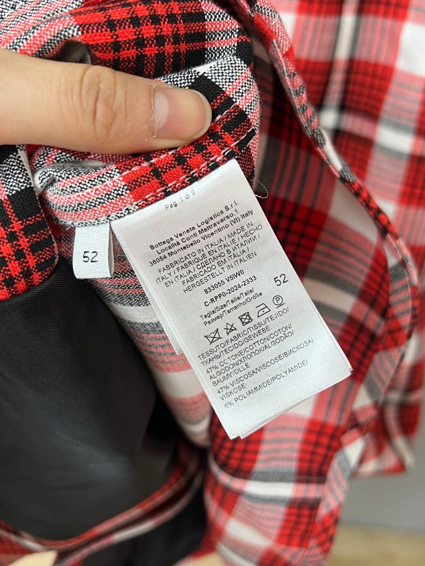Bottega Veneta Bottega Veneta Runway Red Plaid Shirt Size US L / EU 52-54 / 3 - 3 Thumbnail