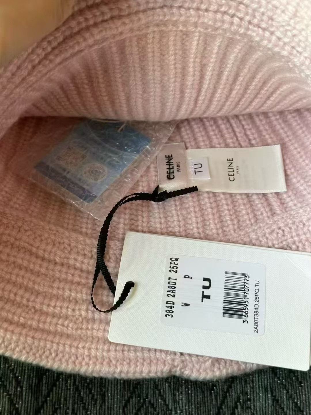 Celine Celine Triomphe Pink Cashmere Bucket Hat Size ONE SIZE - 2 Thumbnail