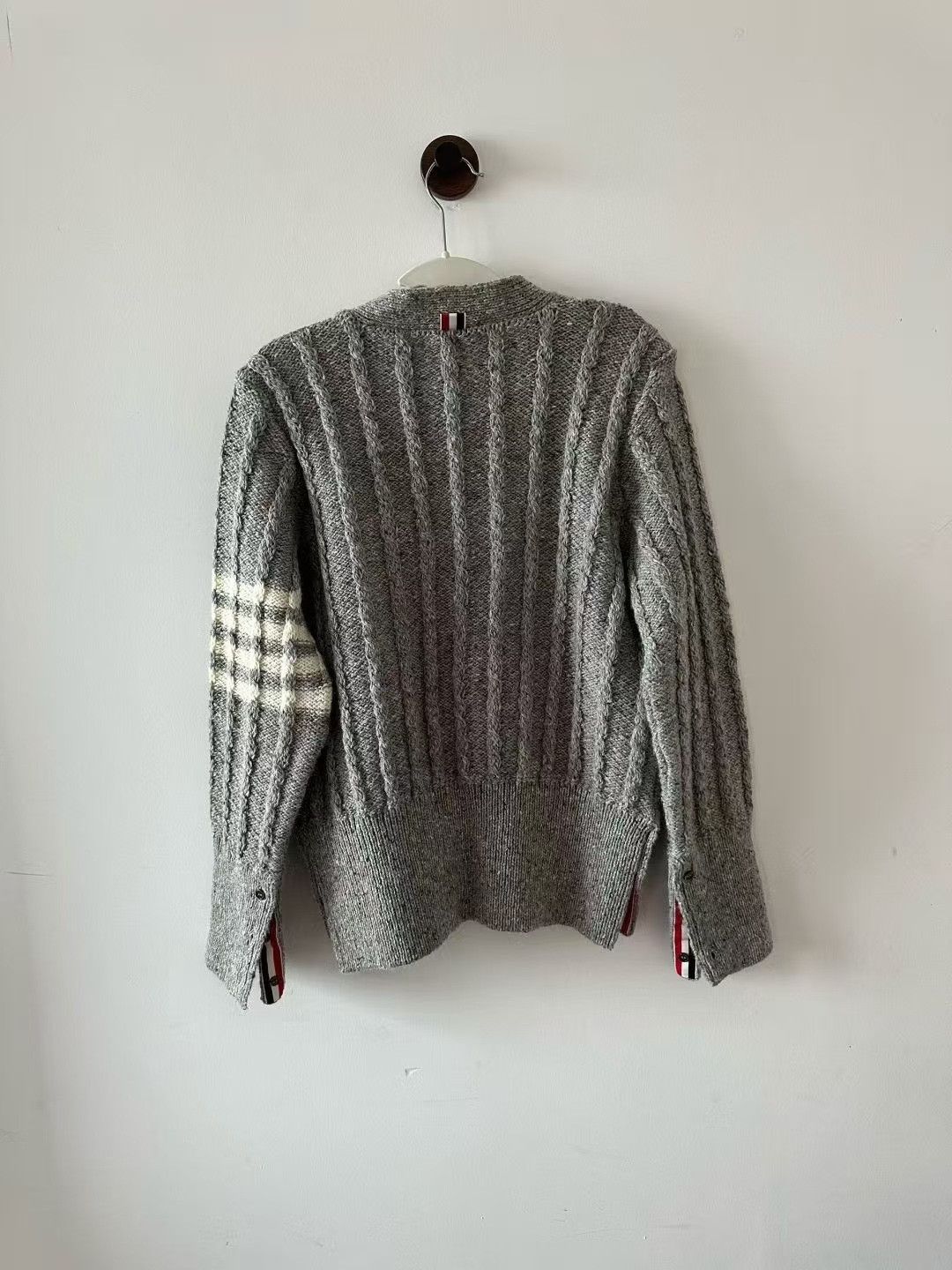 Thom Browne Thom Browne Gray Wool Cardigan Size US M / EU 48-50 / 2 - 2 Thumbnail