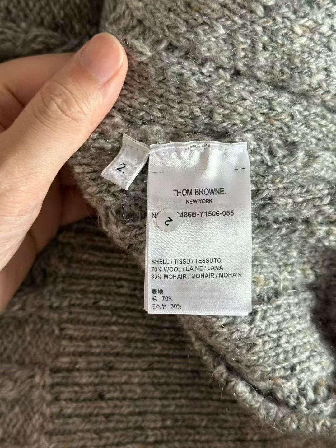 Thom Browne Thom Browne Gray Wool Cardigan Size US M / EU 48-50 / 2 - 4 Thumbnail