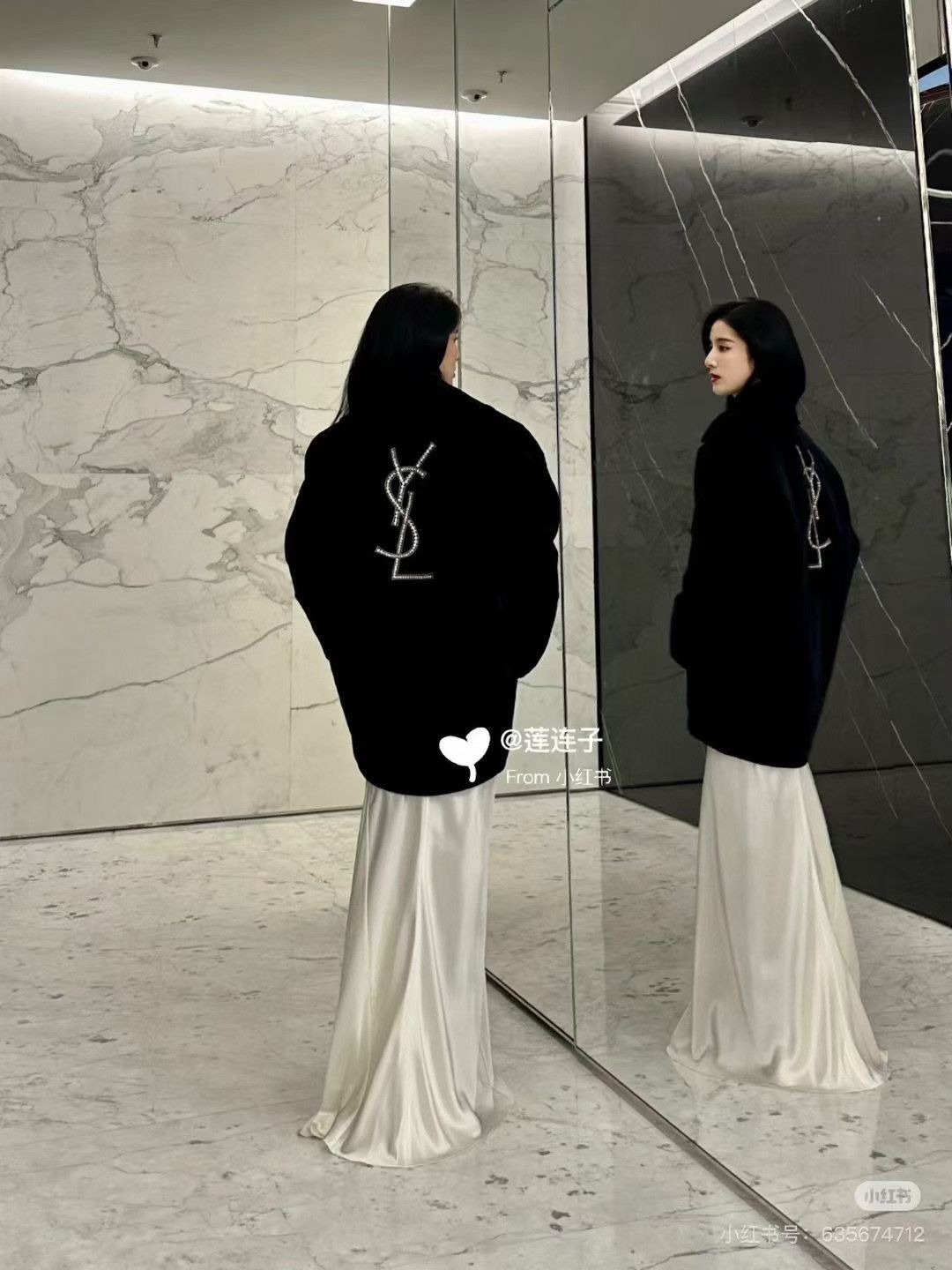 Saint Laurent Paris Saint Laurent Rhinestone Logo Velvet Coat Size M / US 6-8 / IT 42-44 - 9 Thumbnail