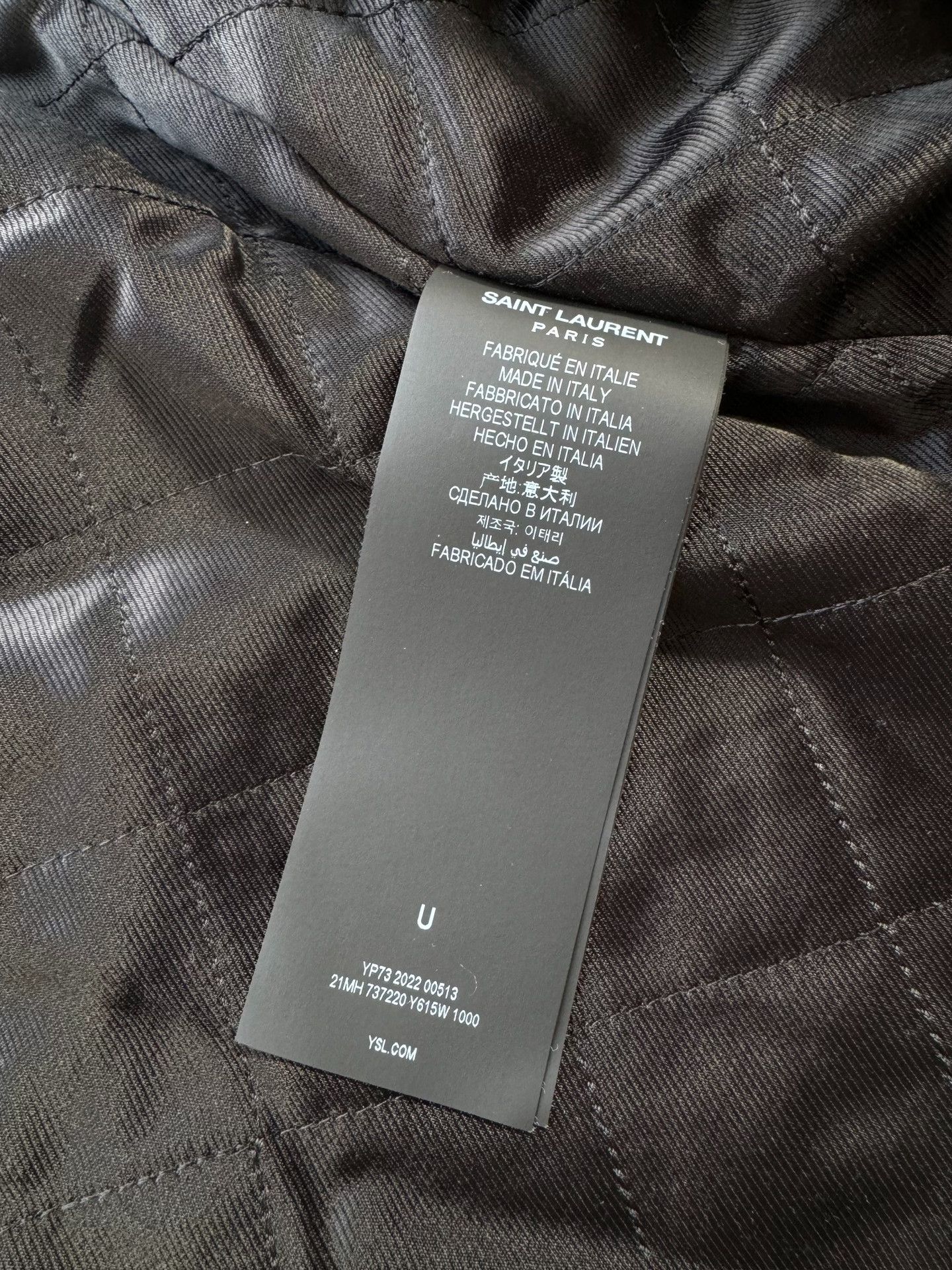 Saint Laurent Paris Saint Laurent Rhinestone Logo Velvet Coat Size M / US 6-8 / IT 42-44 - 7 Thumbnail