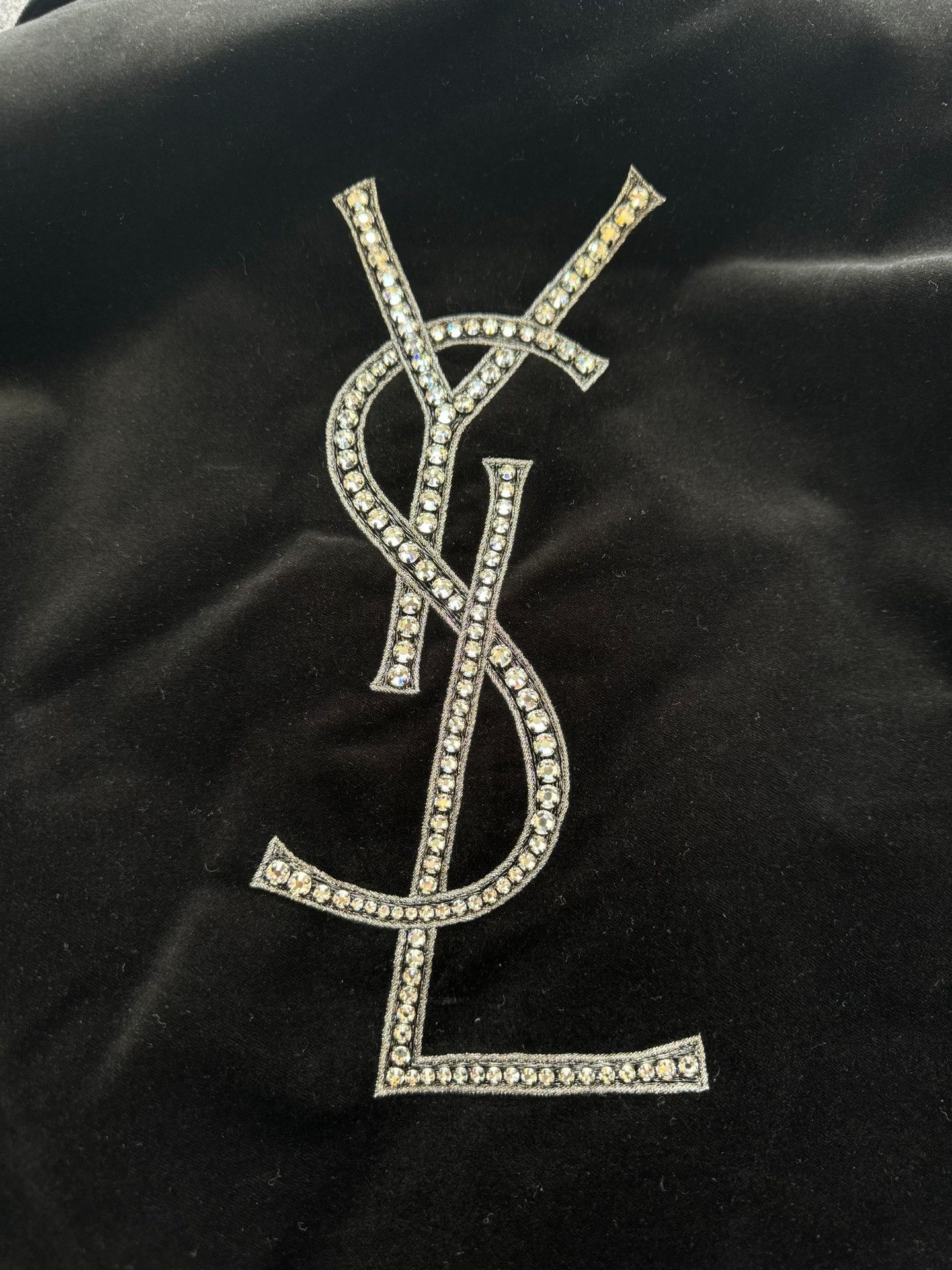 Saint Laurent Paris Saint Laurent Rhinestone Logo Velvet Coat Size M / US 6-8 / IT 42-44 - 5 Thumbnail