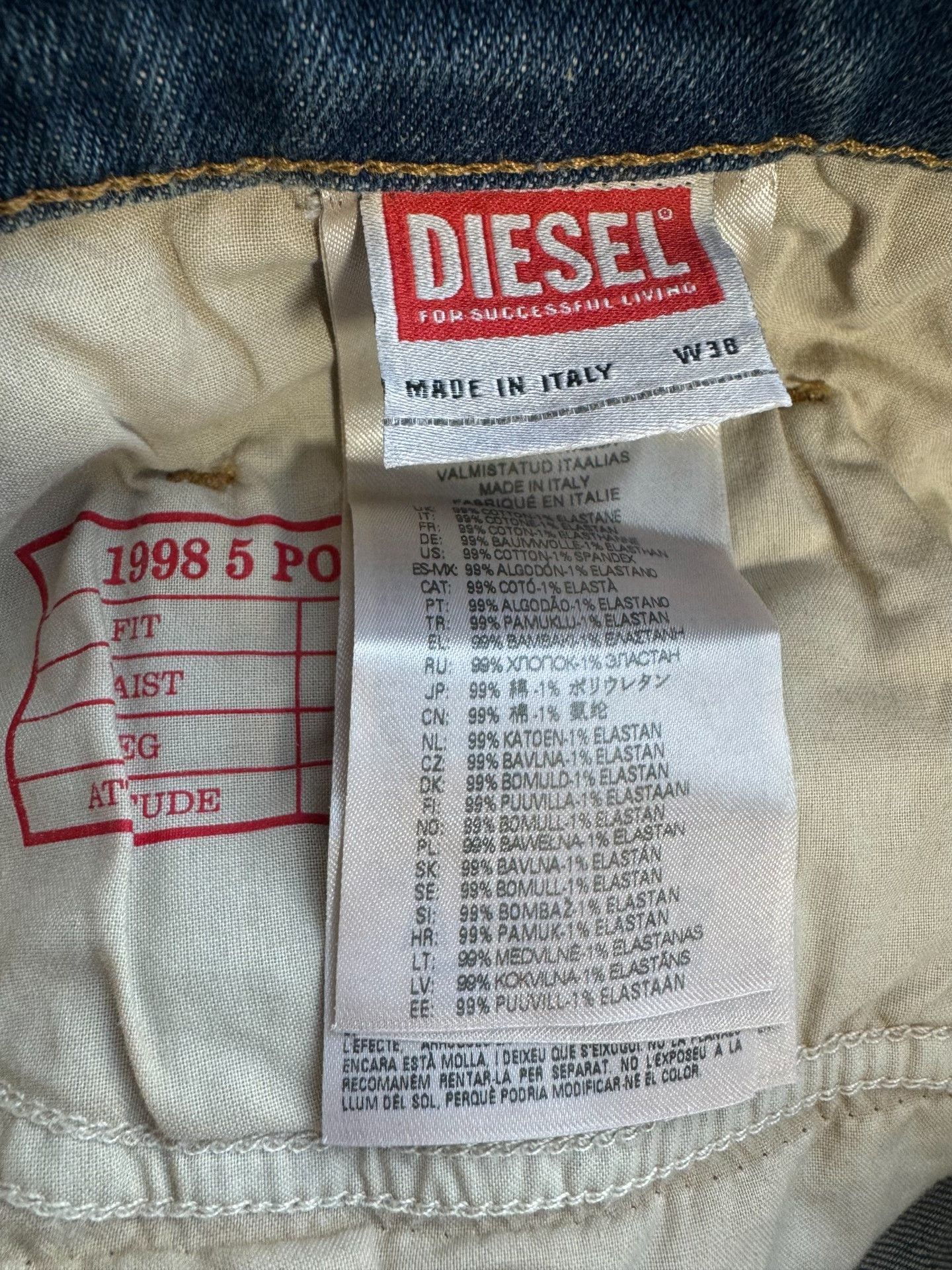 Diesel Diesel Washed Denim Jeans Size US 27 - 6 Thumbnail