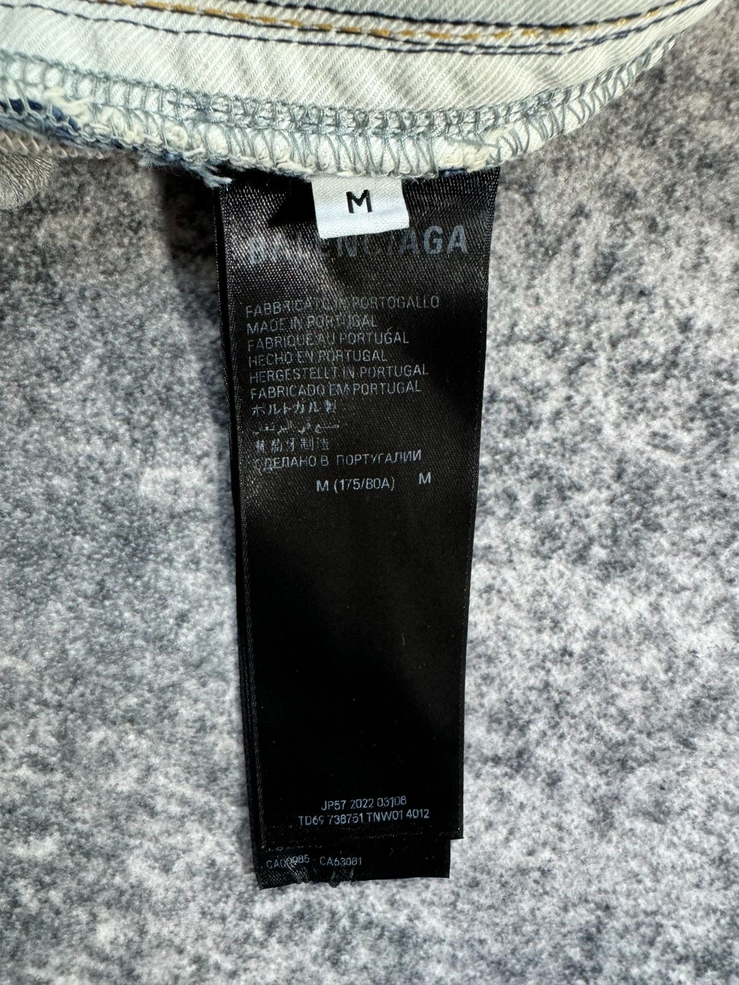 Balenciaga Balenciaga Denim Spliced Sweatpants Size US 26 / EU 42 - 4 Thumbnail