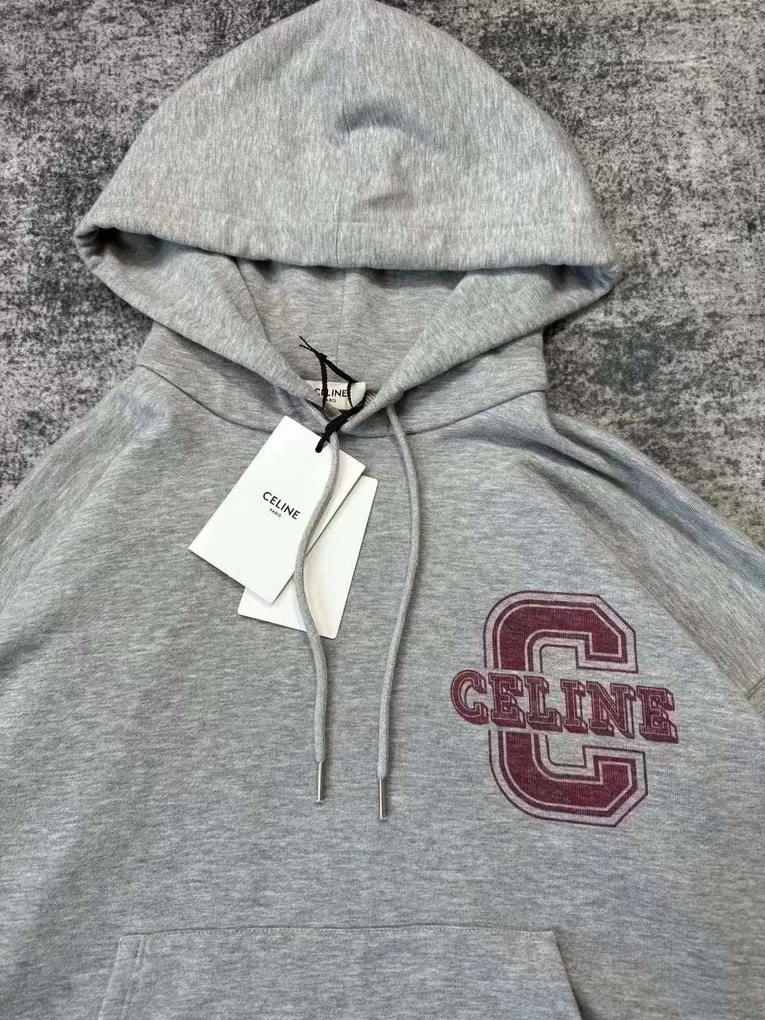 Celine Celine Gray Large C Logo Hoodie Size S / US 4 / IT 40 - 2 Thumbnail
