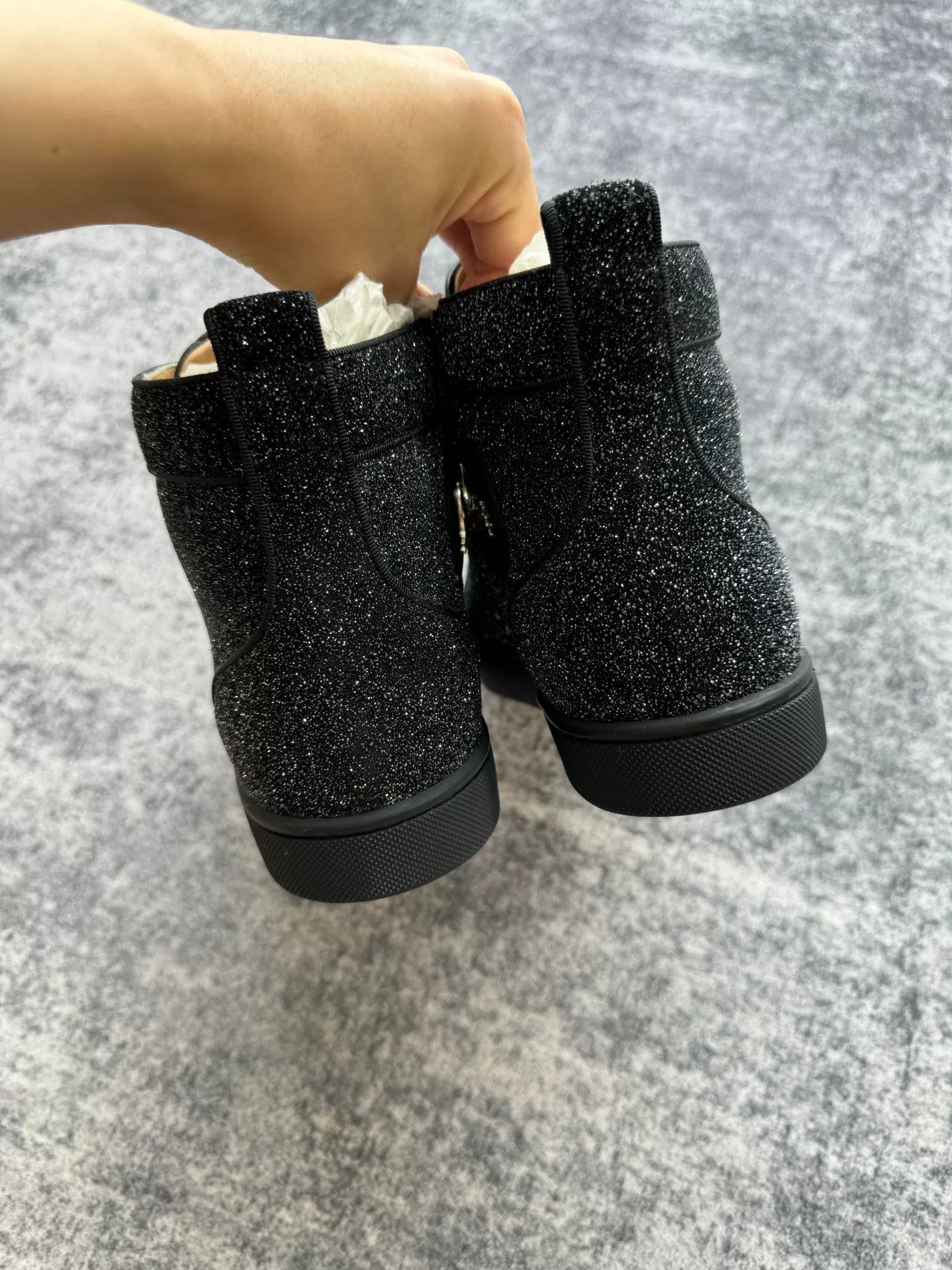 Christian Louboutin Christian Louboutin Glitter Stud High-Top Sneakers Size US 8.5 / IT 38.5 - 3 Thumbnail