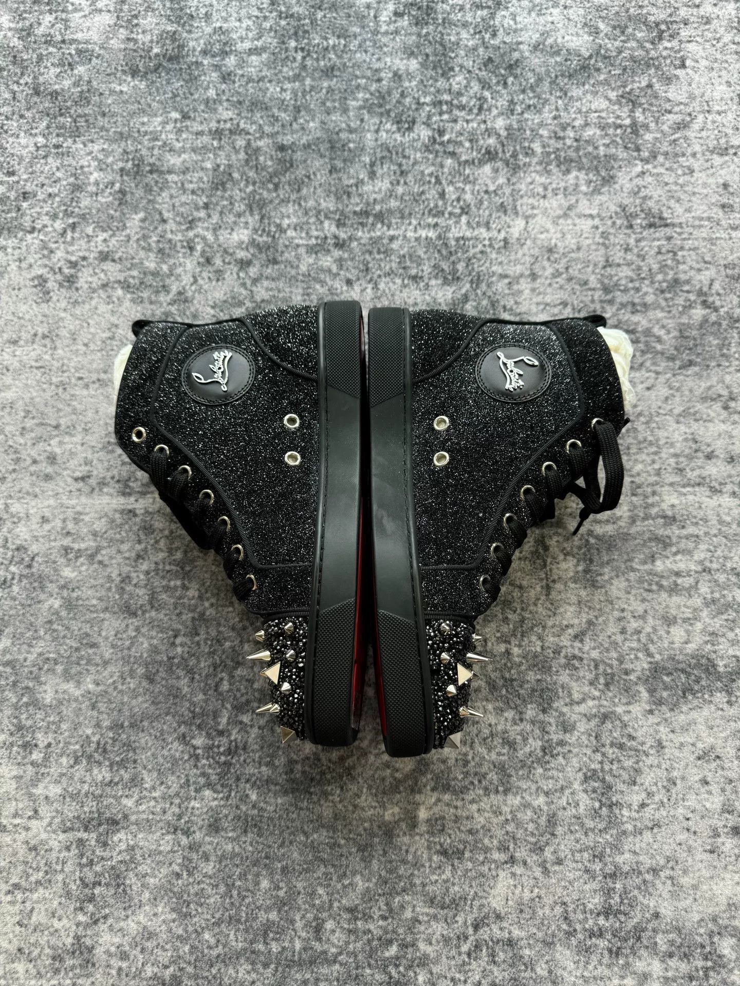 Christian Louboutin Christian Louboutin Glitter Stud High-Top Sneakers Size US 8.5 / IT 38.5 - 7 Thumbnail