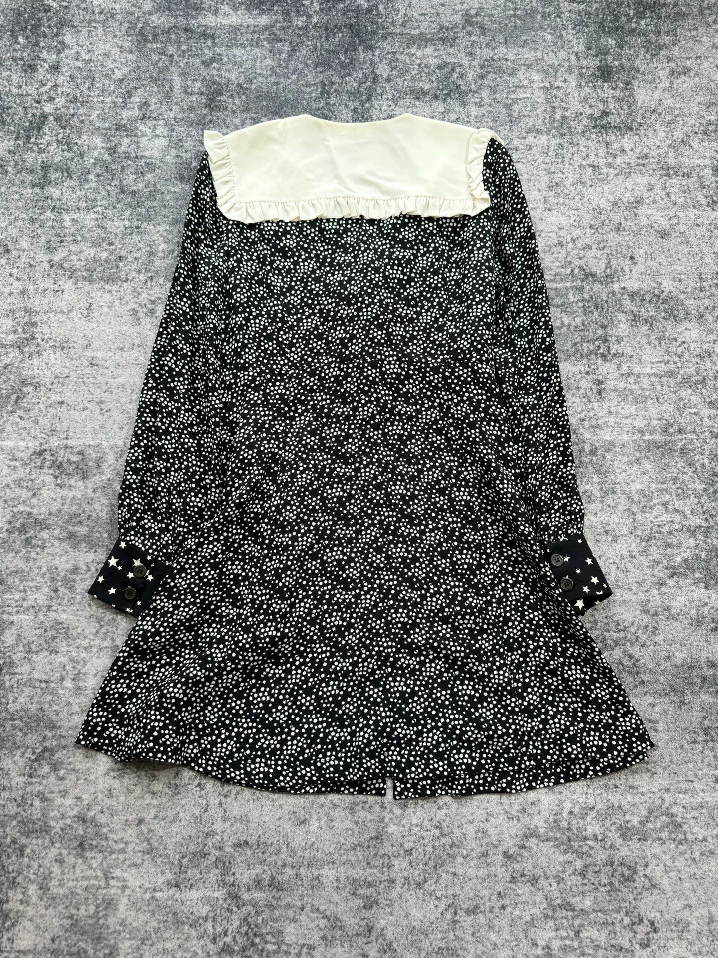 Miu Miu Miu Miu Star Print Doll Collar Silk Dress Size M / US 6-8 / IT 42-44 - 2 Thumbnail