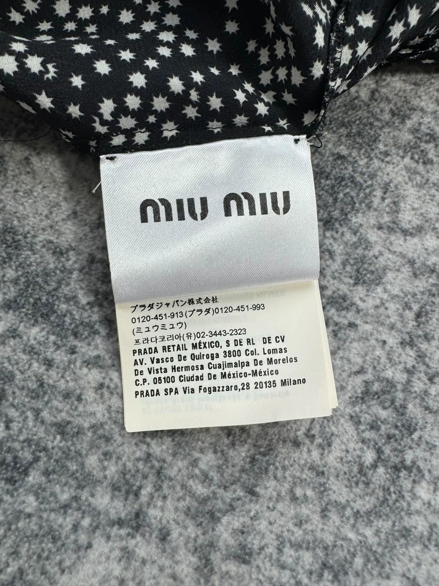 Miu Miu Miu Miu Star Print Doll Collar Silk Dress Size M / US 6-8 / IT 42-44 - 5 Thumbnail