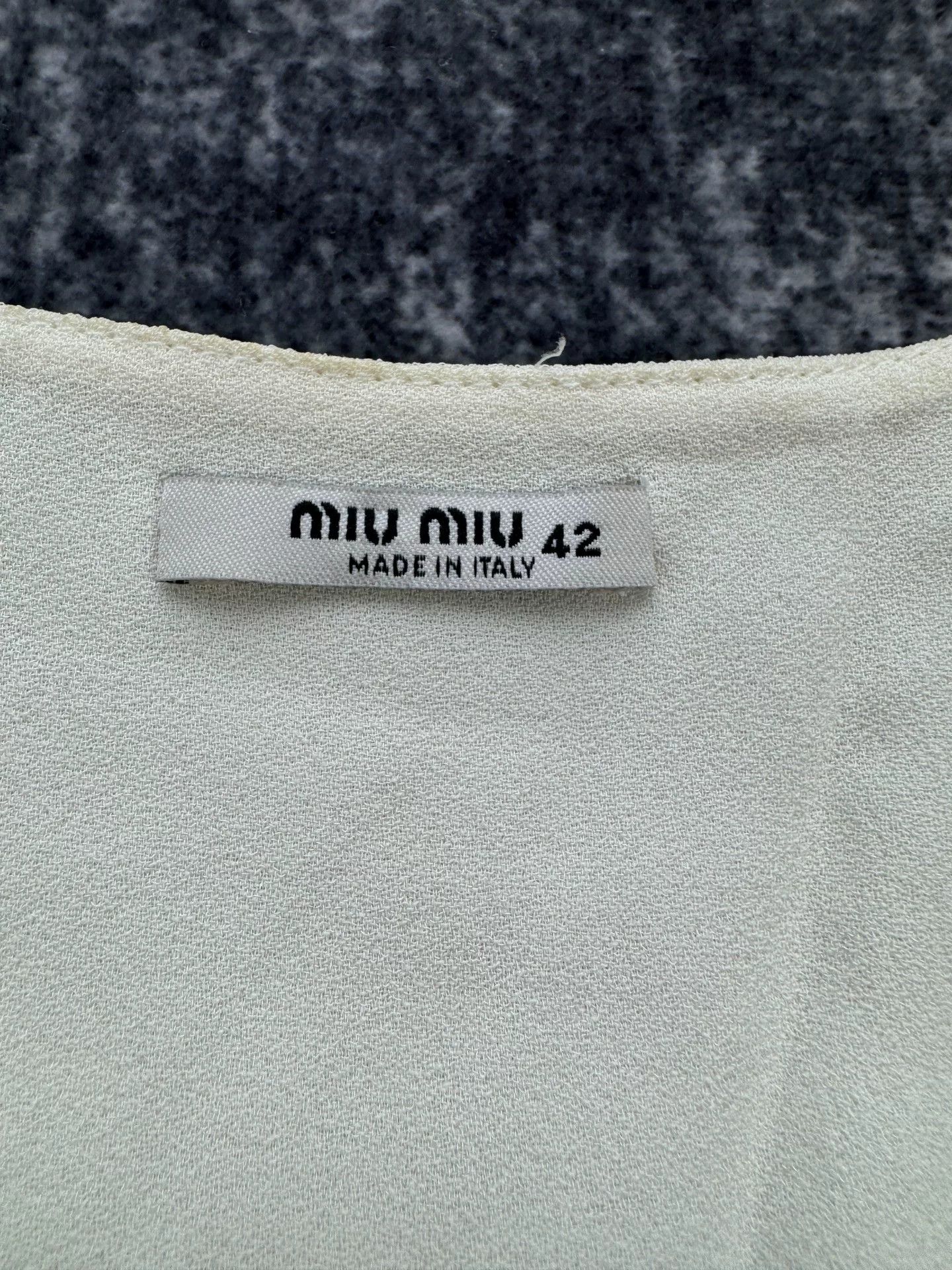 Miu Miu Miu Miu Star Print Doll Collar Silk Dress Size M / US 6-8 / IT 42-44 - 3 Thumbnail