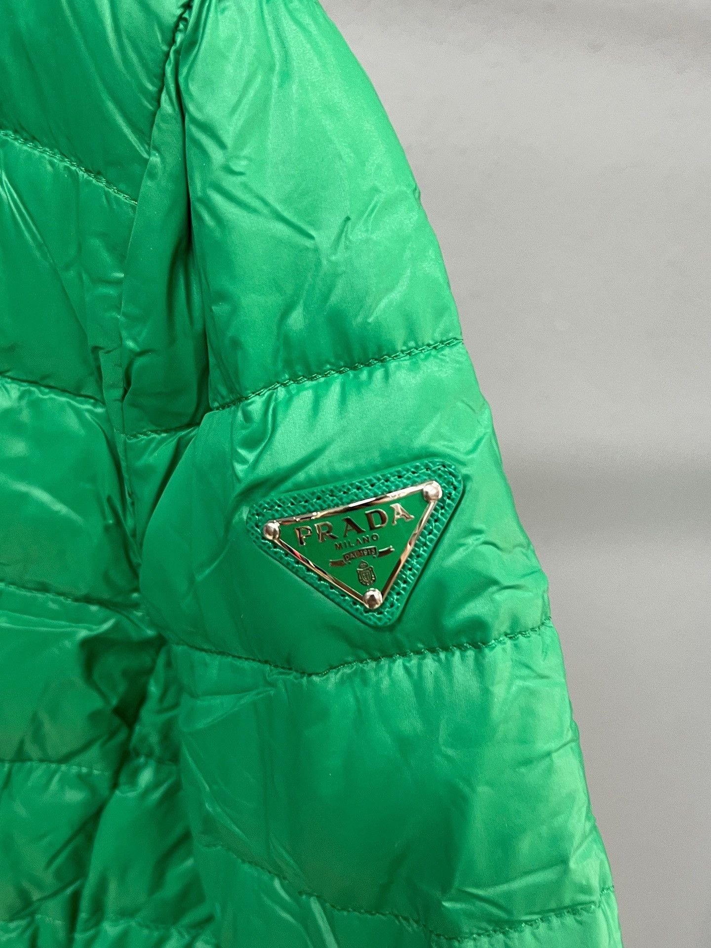 Prada Prada Green Triangle Logo Down Jacket Size S / US 4 / IT 40 - 3 Thumbnail