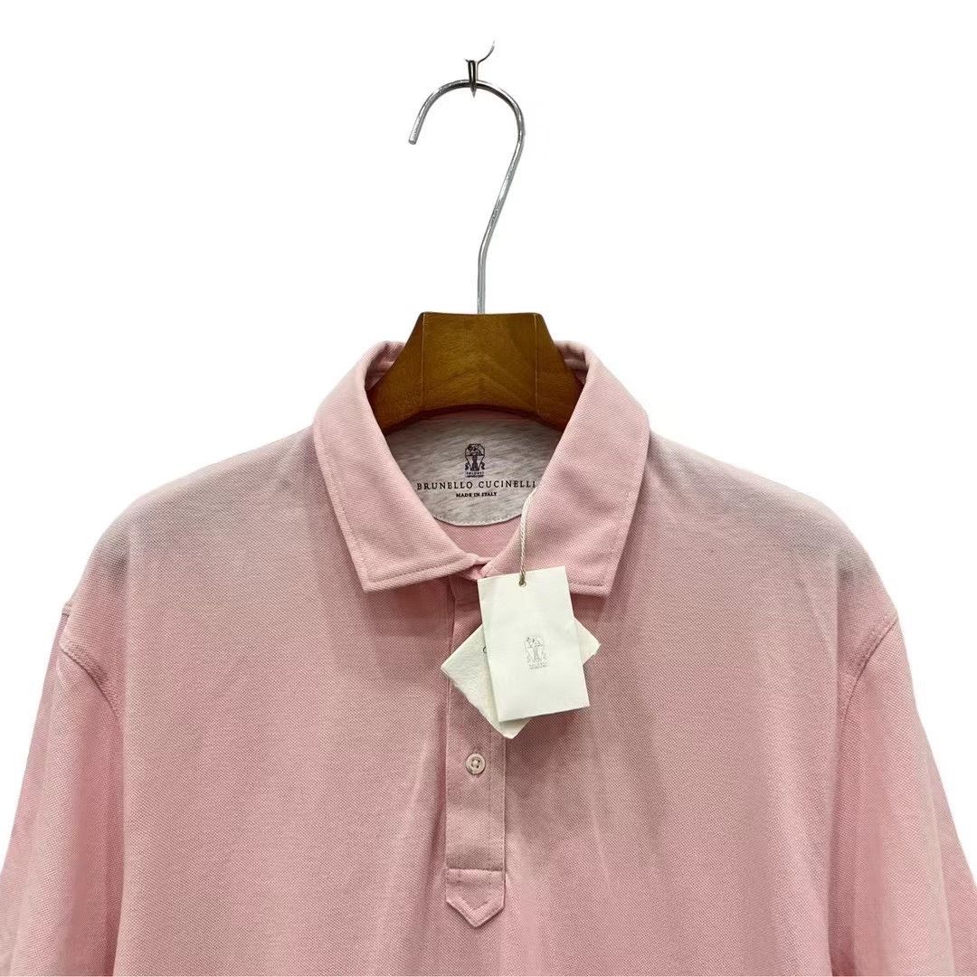 Brunello Cucinelli Brunello Cucinelli Pink Polo Shirt Size US L / EU 52-54 / 3 - 3 Thumbnail