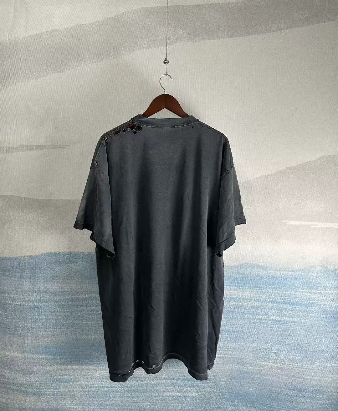 Balenciaga Balenciaga Washed Black Colorful Logo Tee Size US L / EU 52-54 / 3 - 3 Thumbnail