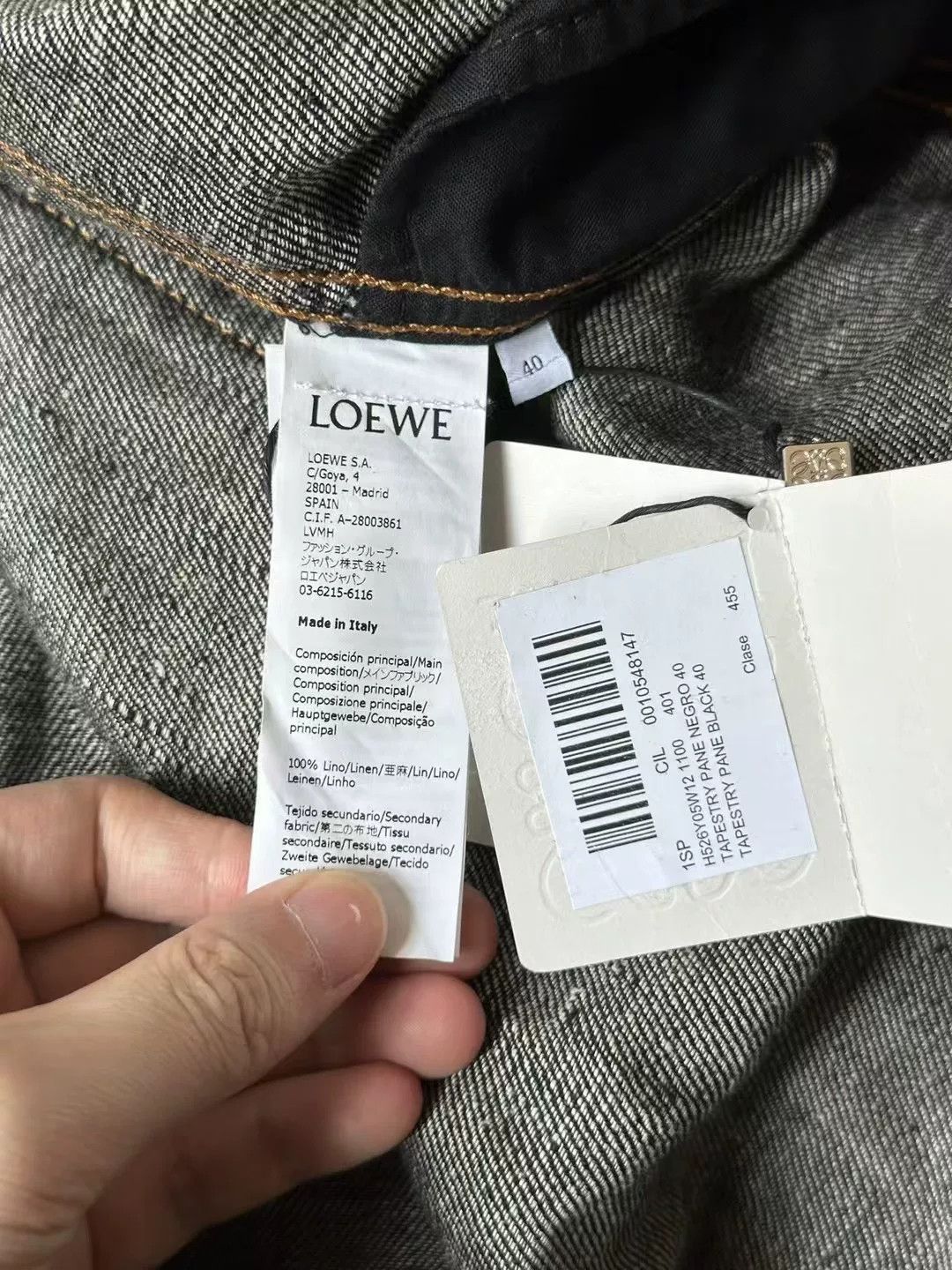 Loewe Loewe Back Heavy Embroidery Denim Jacket Size US XXS / EU 40 - 4 Thumbnail
