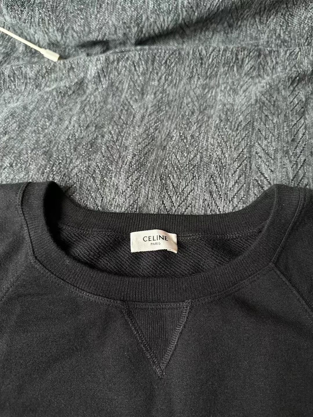 Celine Celine Flocked Logo Sweatshirt Size M / US 6-8 / IT 42-44 - 3 Thumbnail