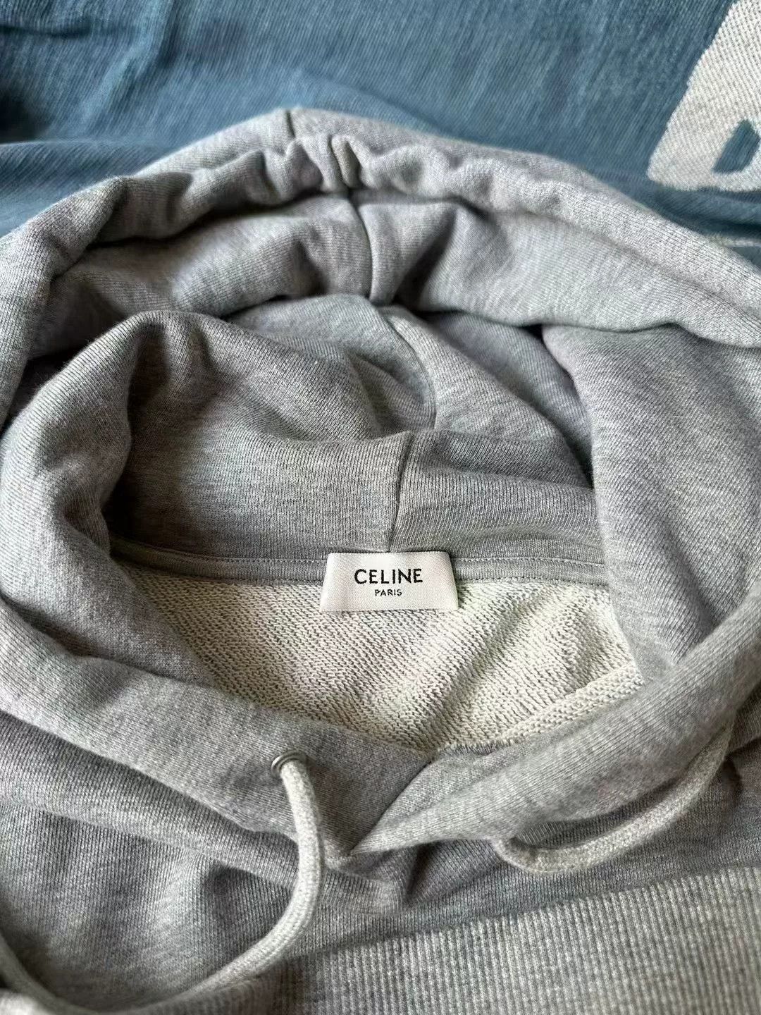 Celine Celine Gray 16 Slogan Long Hoodie Size M / US 6-8 / IT 42-44 - 3 Thumbnail
