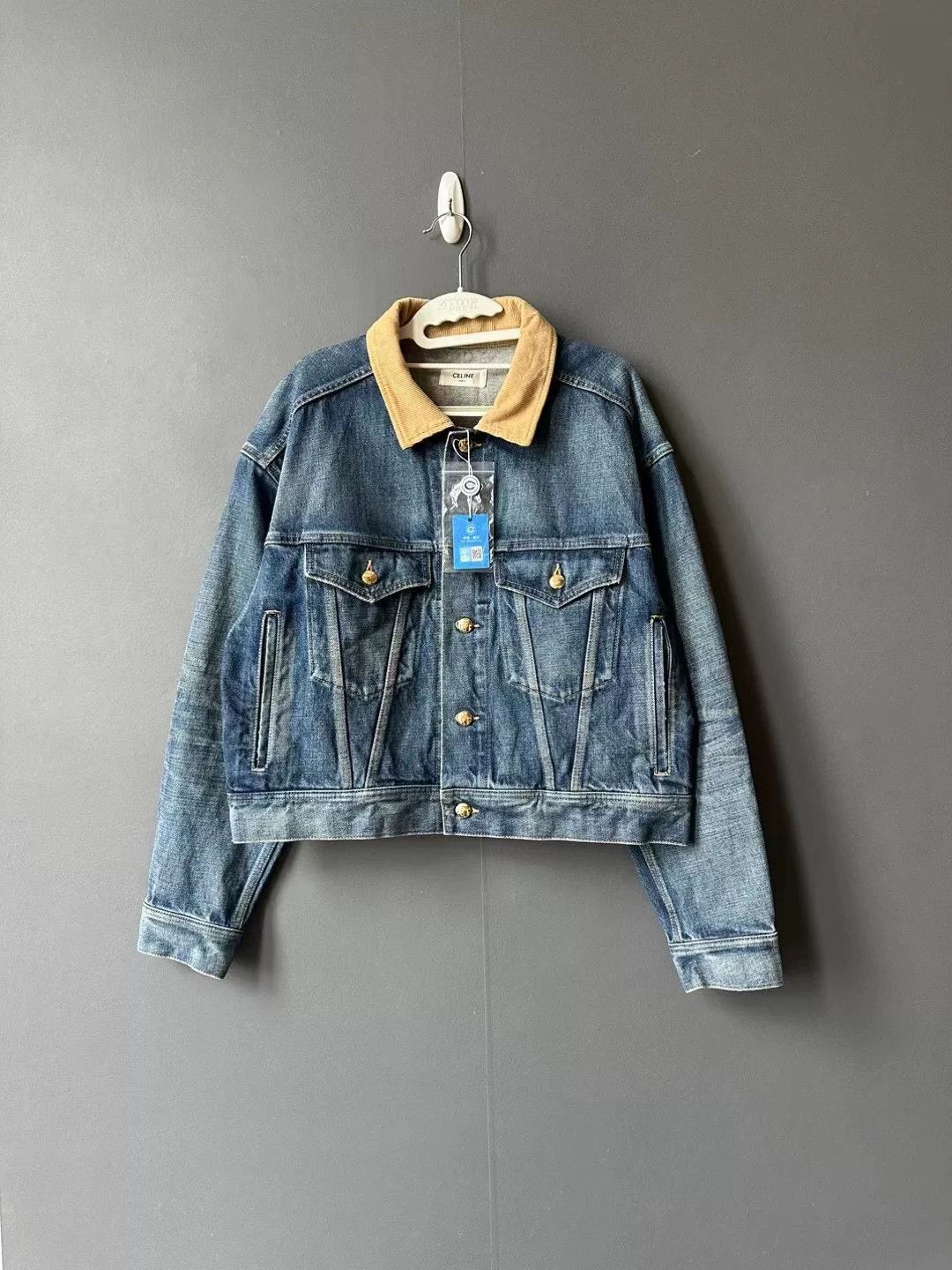 Celine Celine Back Letter Denim Jacket Size US M / EU 48-50 / 2 - 2 Thumbnail