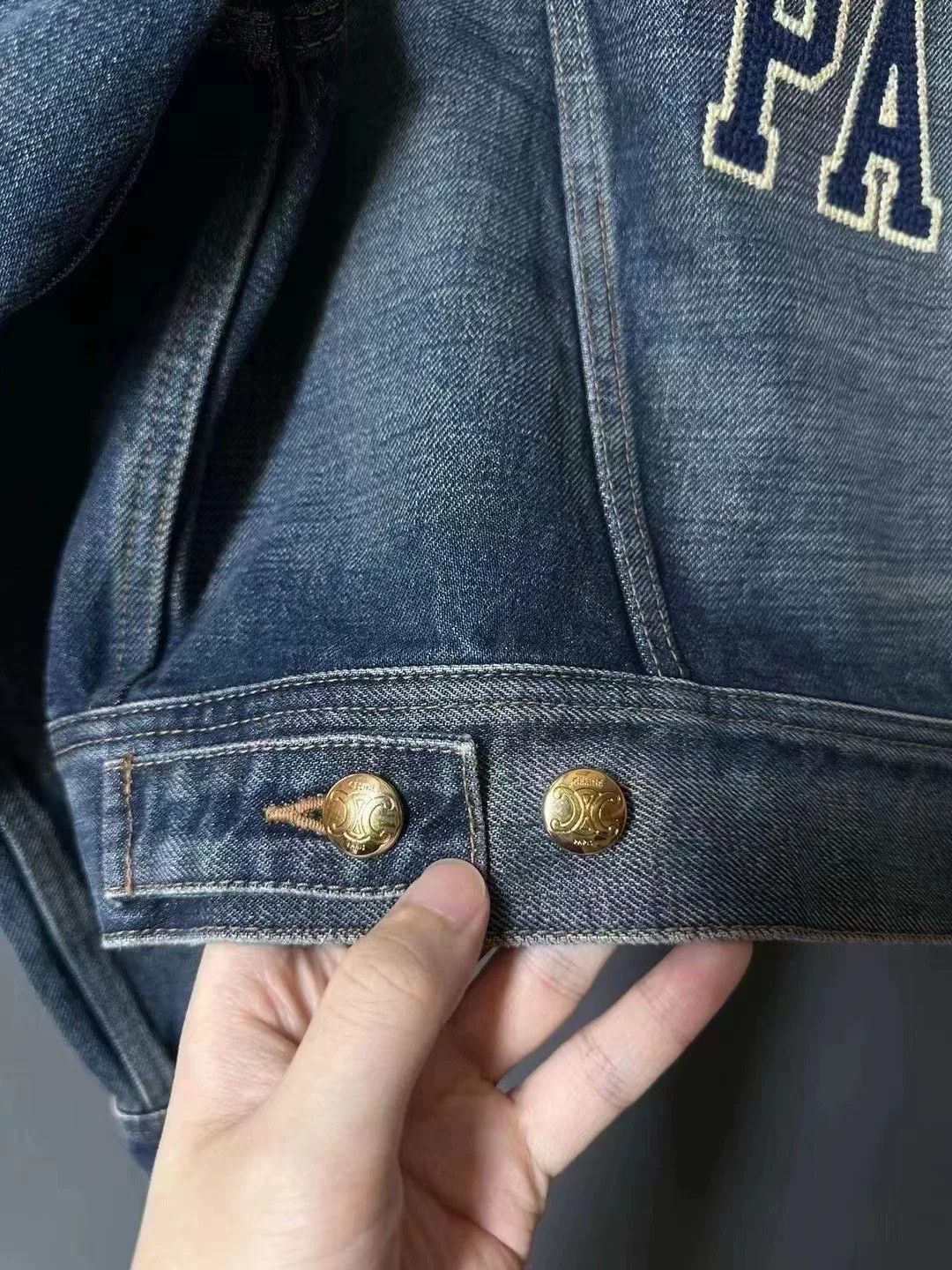 Celine Celine Back Letter Denim Jacket Size US M / EU 48-50 / 2 - 6 Thumbnail