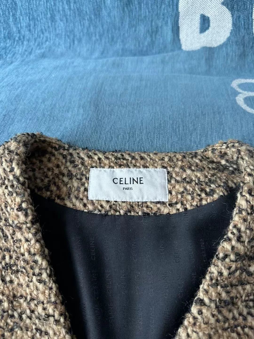 Celine Celine Tweed Cardigan Coat Size S / US 4 / IT 40 - 3 Thumbnail
