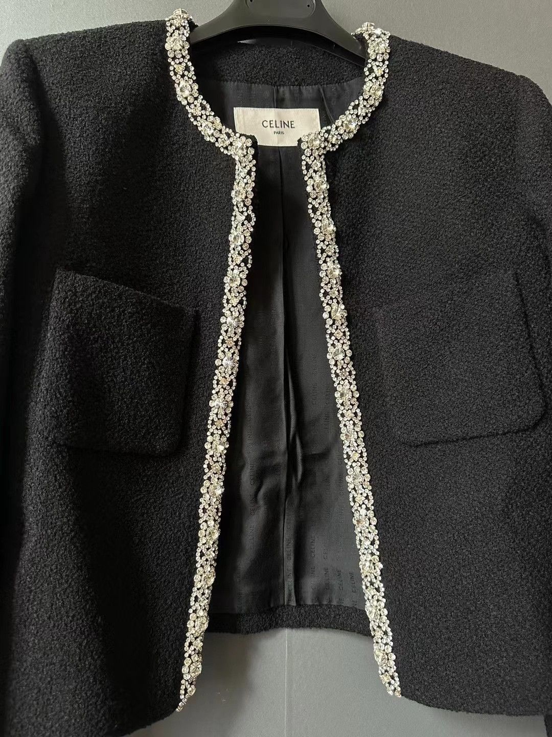 Celine Celine 2023 Runway Diamond Tweed Coat Size S / US 4 / IT 40 - 3 Thumbnail