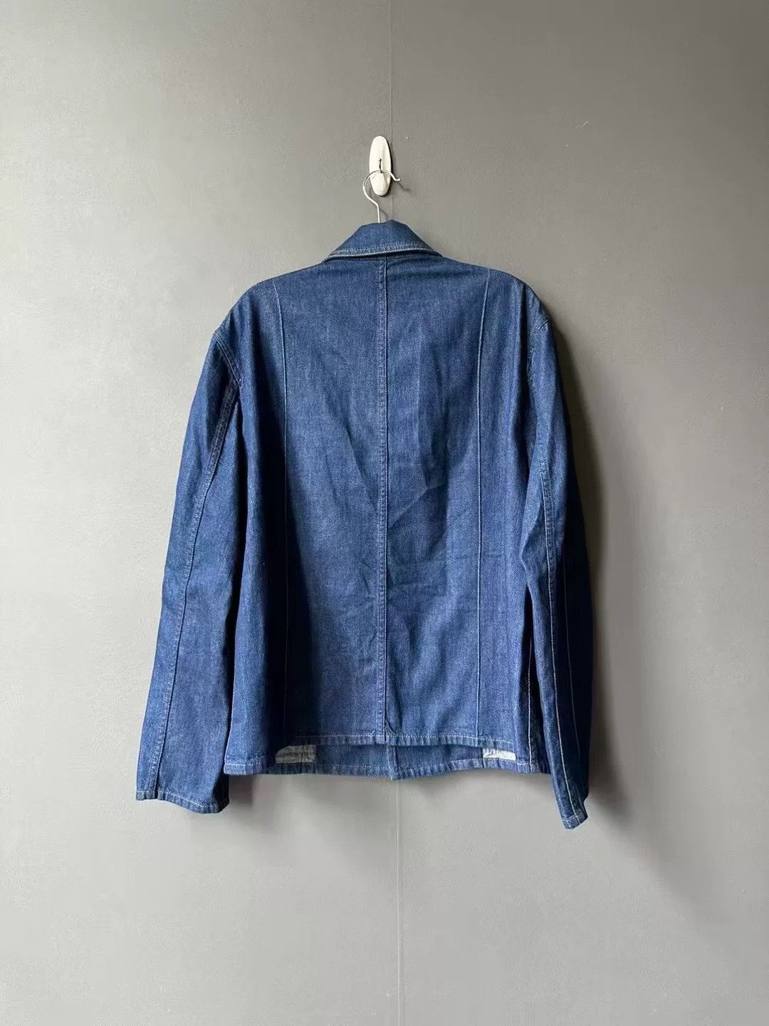 Loewe Loewe Dark Blue Leather Patch Denim Jacket Size US S / EU 44-46 / 1 - 2 Thumbnail
