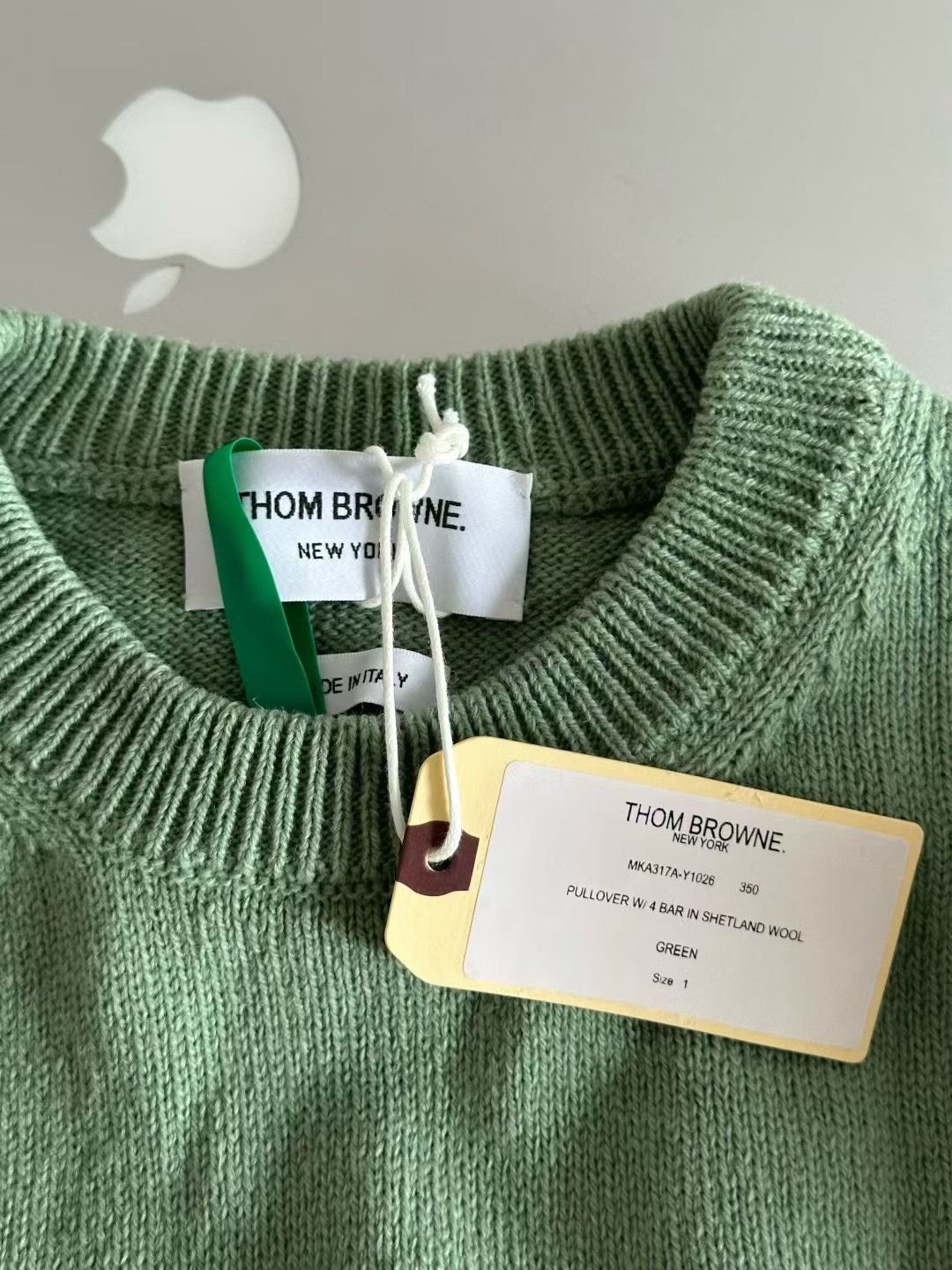 Thom Browne Thom Browne Green Wool Sweater Size US S / EU 44-46 / 1 - 4 Thumbnail