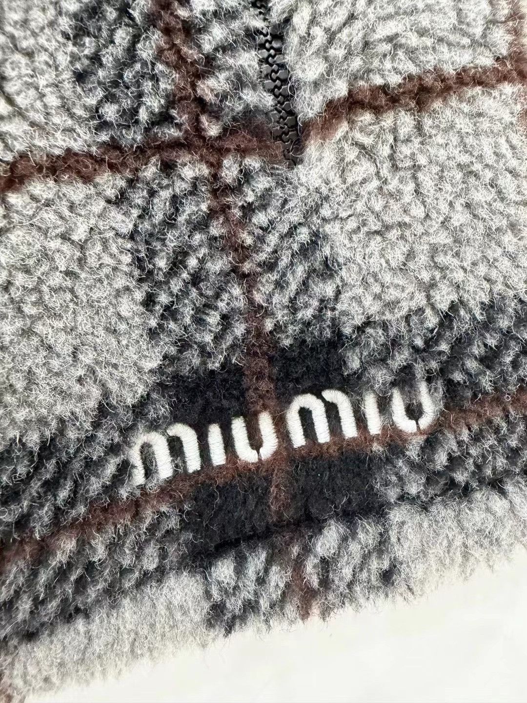 Miu Miu Miu Miu Fleece Plaid Drawstring Skirt Size 36" / US 14 / IT 50 - 3 Thumbnail