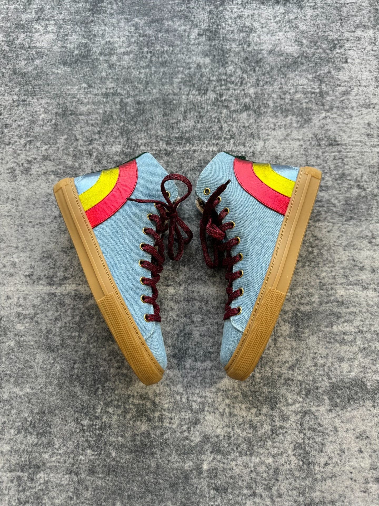 Gucci Gucci Rainbow High-Top Canvas Shoes Size US 6.5 / EU 39-40 - 4 Thumbnail