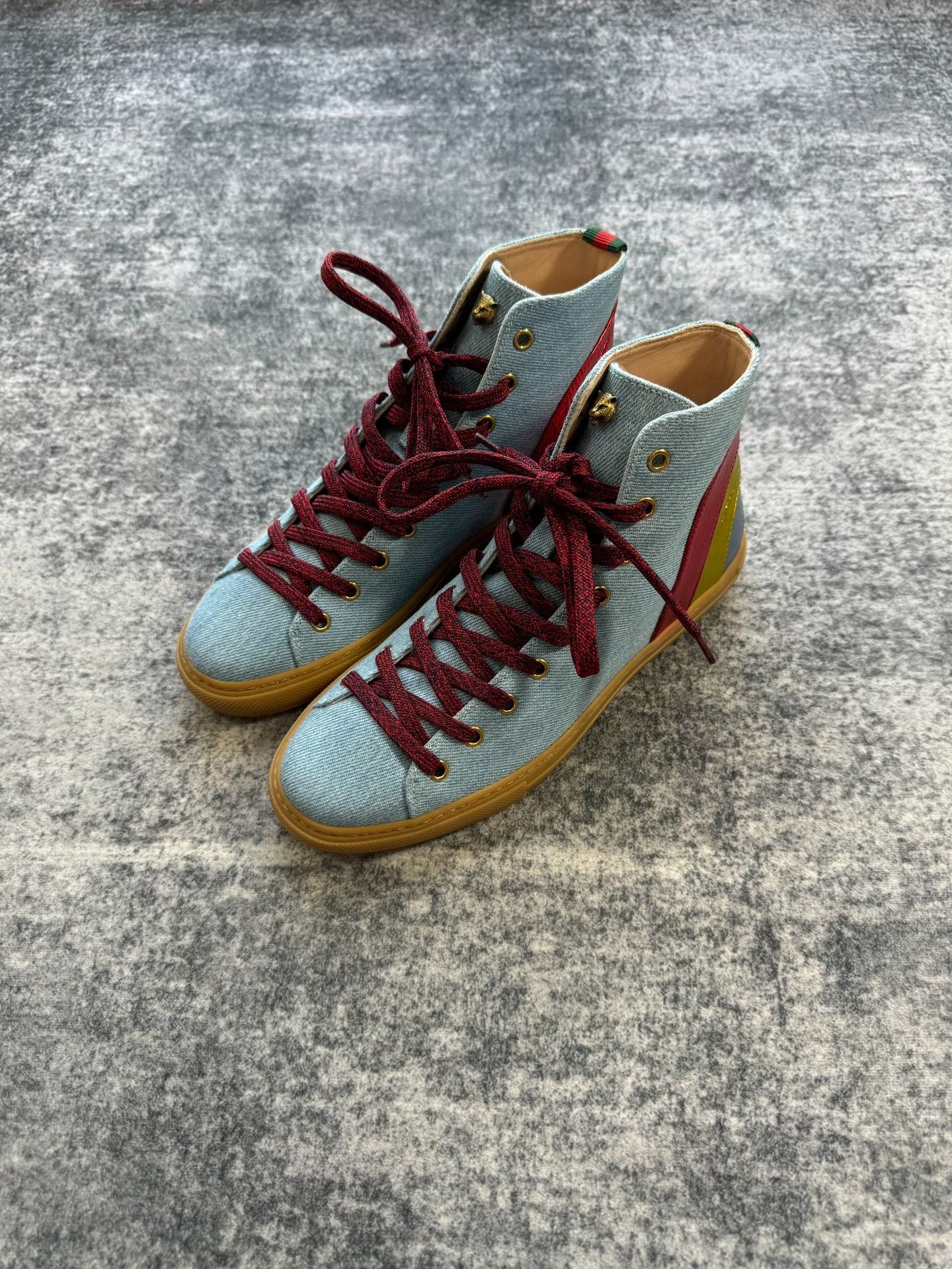 Gucci Gucci Rainbow High-Top Canvas Shoes Size US 6.5 / EU 39-40 - 3 Thumbnail