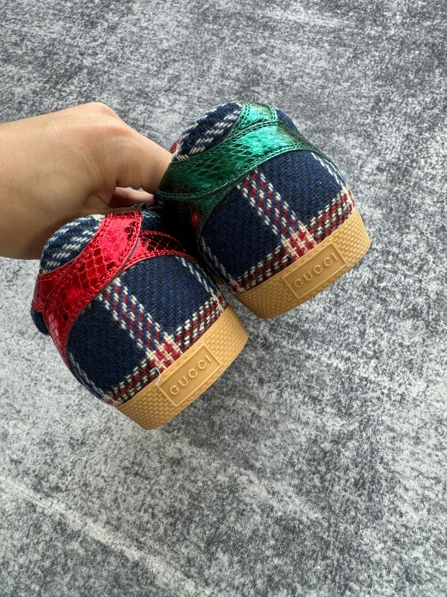 Gucci Gucci Gold Buckle Tweed Plaid Shoes Size US 8.5 / IT 38.5 - 5 Thumbnail