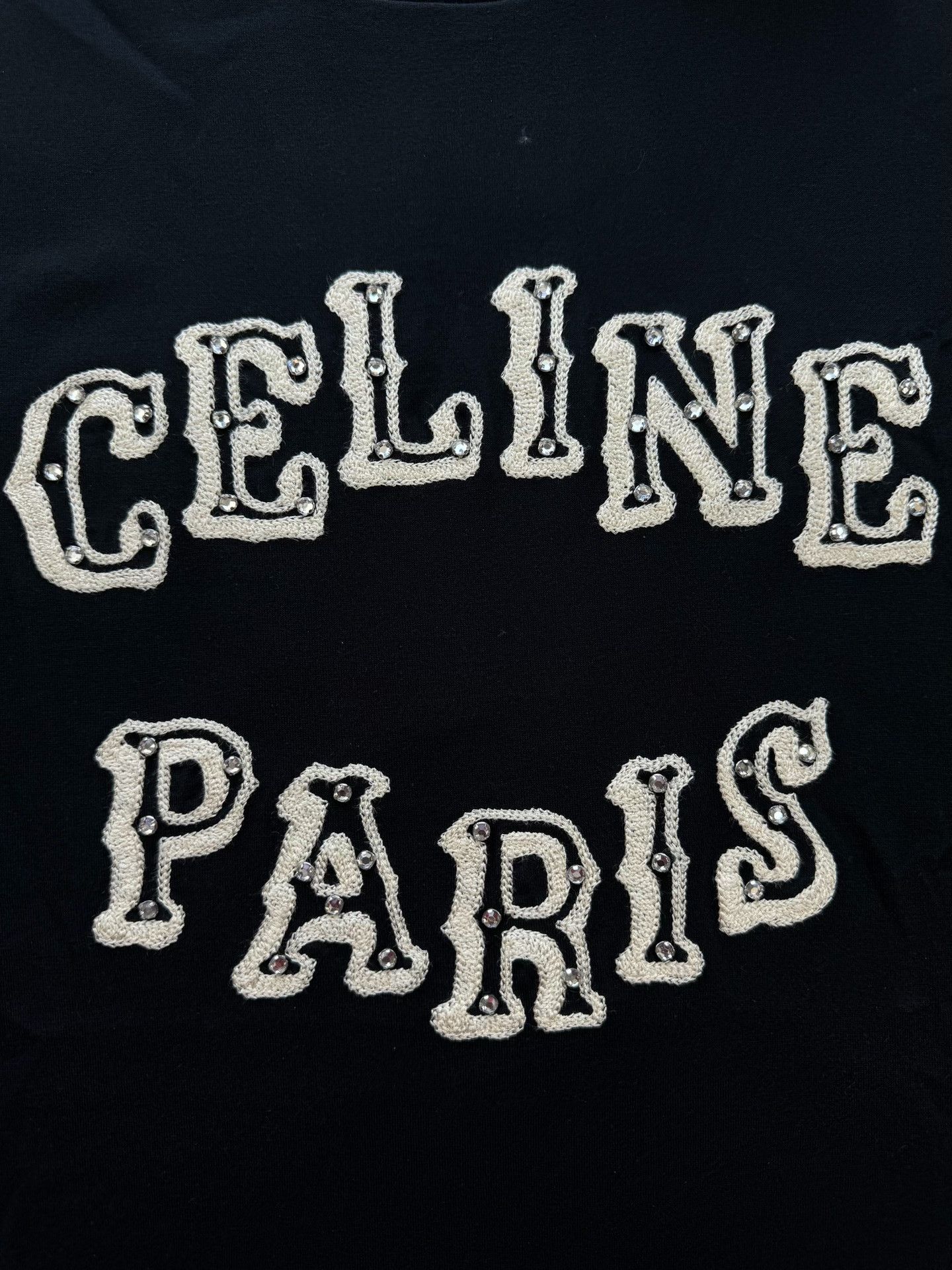 Celine Celine Black Letter Diamond Short Sleeve Size L / US 10 / IT 46 - 5 Thumbnail