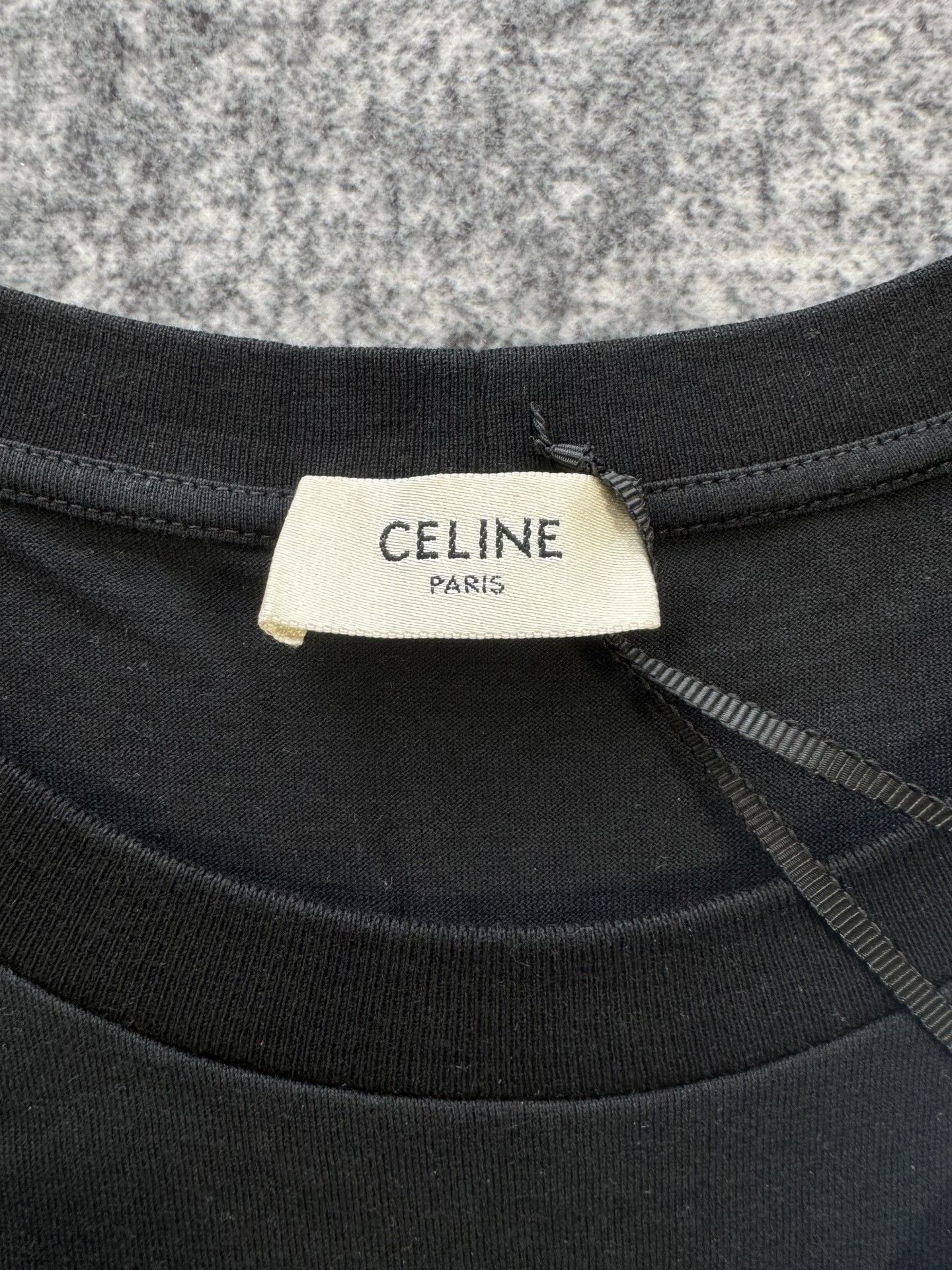 Celine Celine Black Letter Diamond Short Sleeve Size L / US 10 / IT 46 - 3 Thumbnail