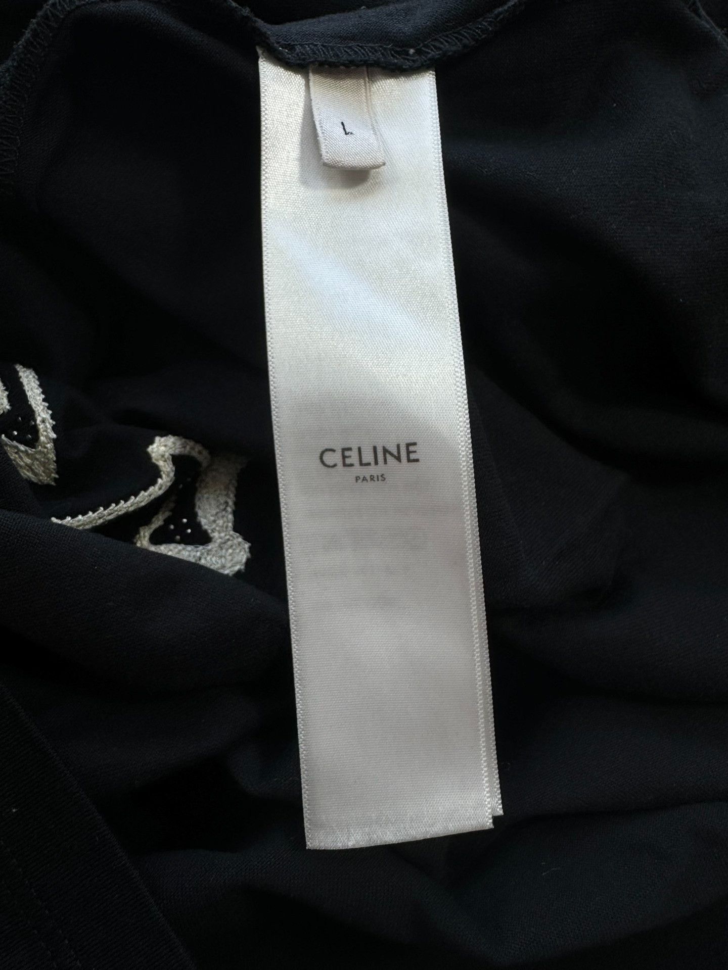 Celine Celine Black Letter Diamond Short Sleeve Size L / US 10 / IT 46 - 6 Thumbnail