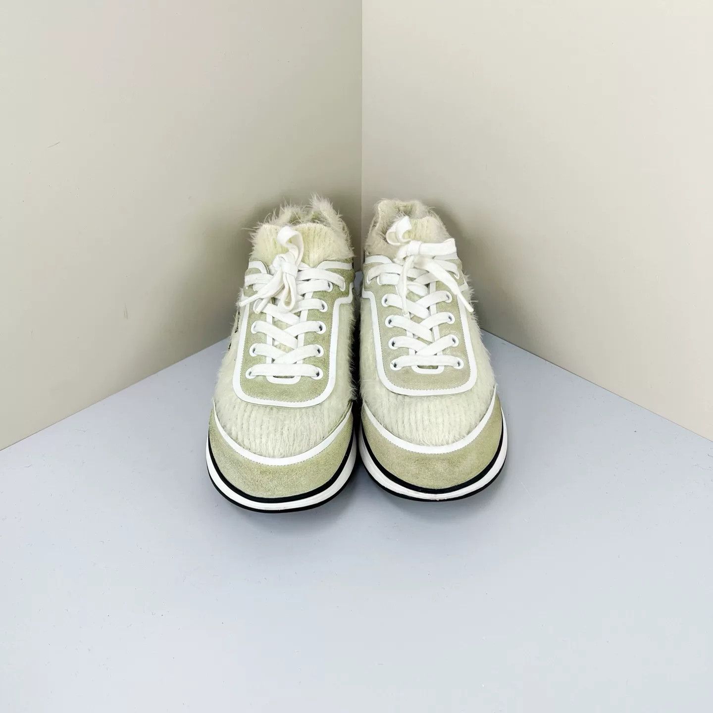 Chanel Chanel Plush Knit Double C Beige Casual Shoes Size US 6.5 / IT 36.5 - 2 Thumbnail