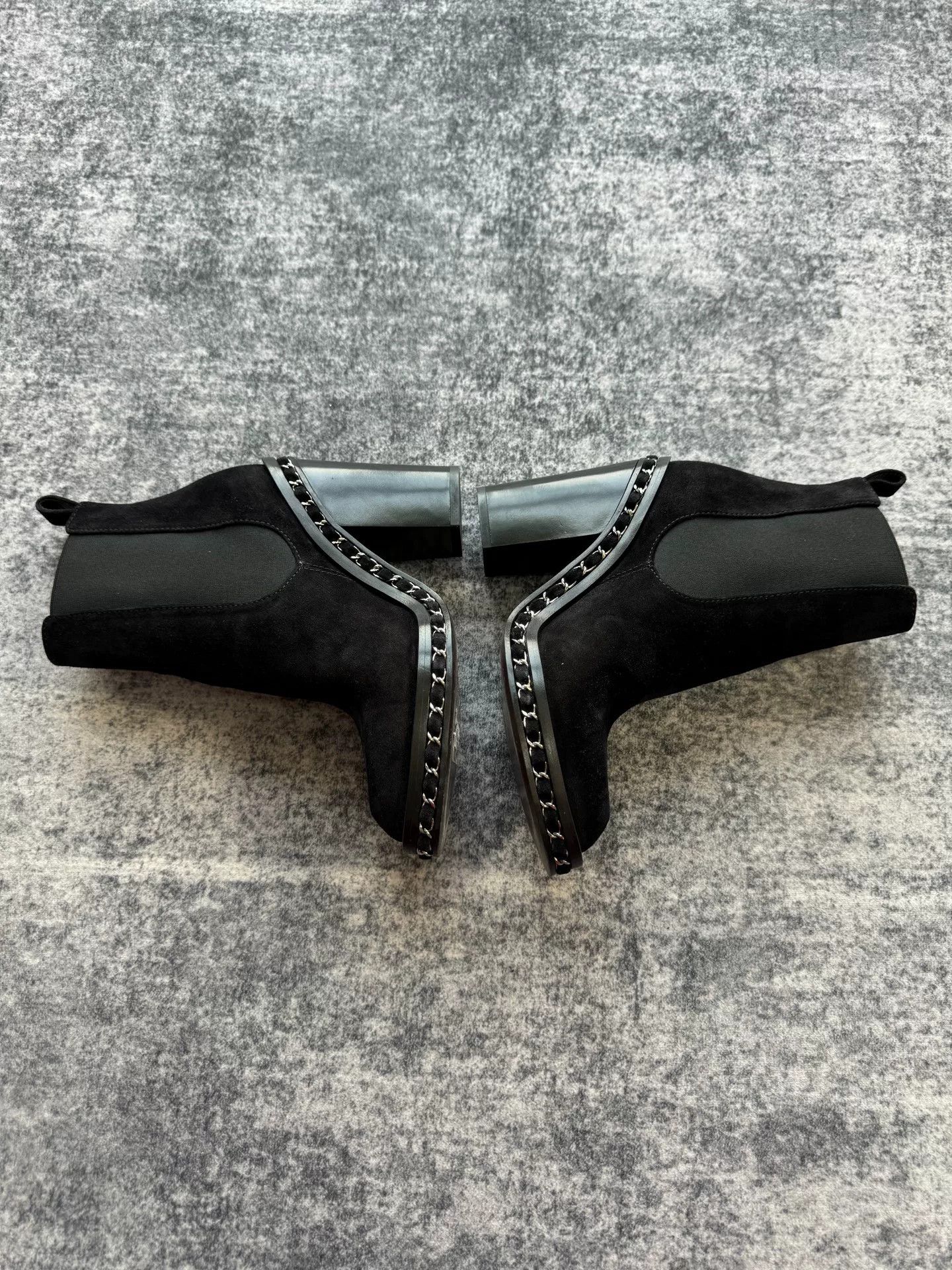 Chanel Chanel Suede Chain High-Heel Boots Size US 5 / IT 35 - 4 Thumbnail