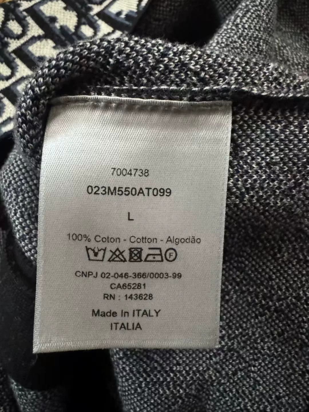Dior Dior Navy Monogram Cotton Shirt Size US L / EU 52-54 / 3 - 4 Thumbnail