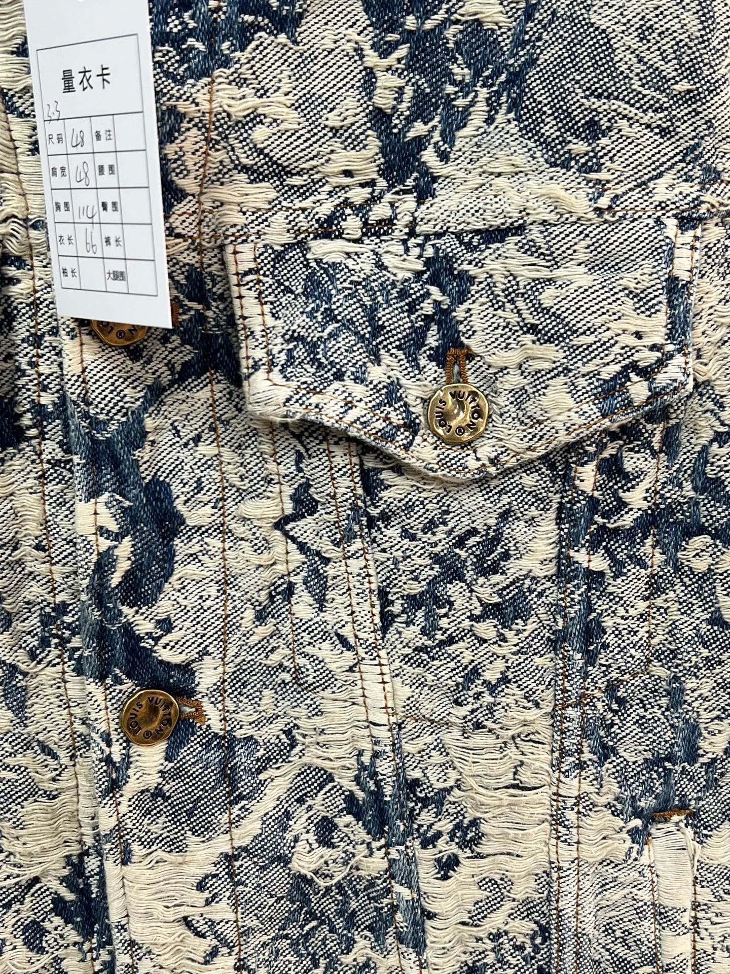 Louis Vuitton Louis Vuitton Distressed Floral Denim Jacket Size US M / EU 48-50 / 2 - 3 Thumbnail