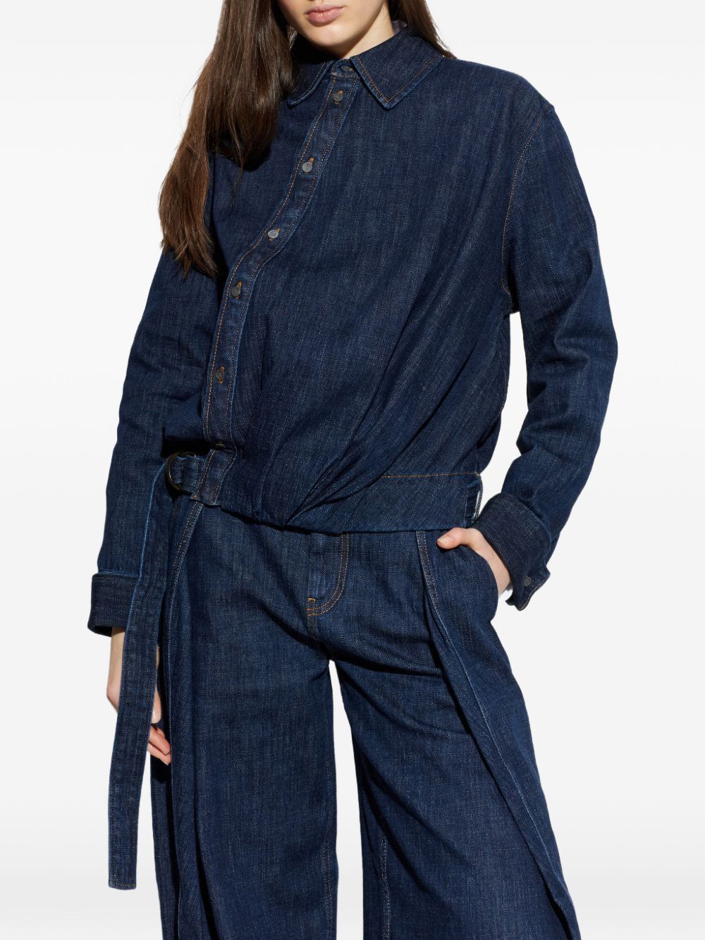 Loewe DRAPED DENIM SHIRT Size XS / US 0-2 / IT 36-38 - 4 Thumbnail