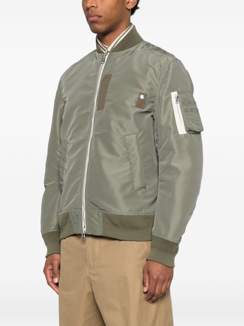 Sacai NYLON BOMBER JACKET Size US XL / EU 56 / 4 - 3 Thumbnail